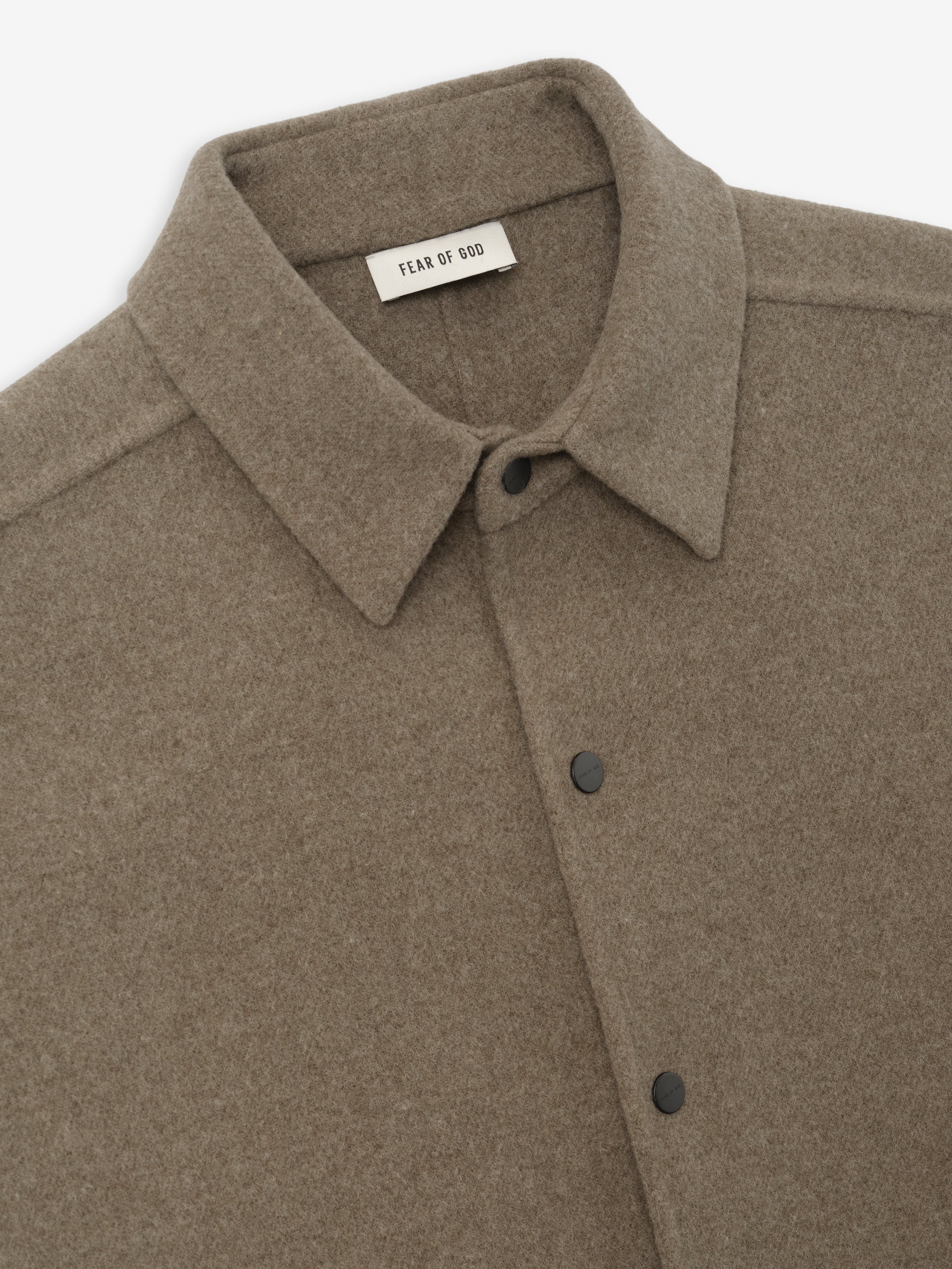 Essentials Wool Cashmere Overshirt Walnut