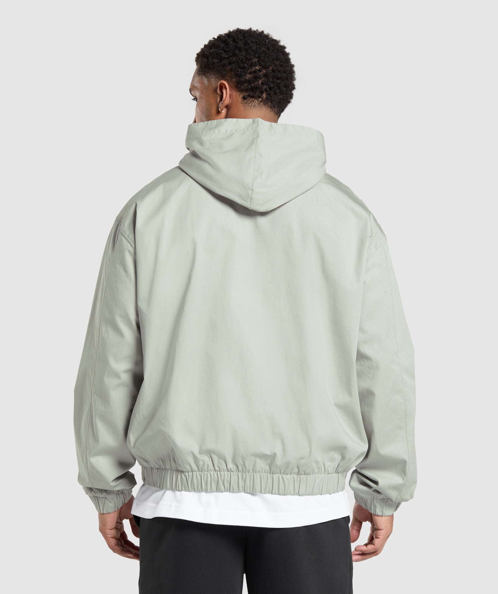 Gymshark Oversized Hooded Jacket Stone Grey