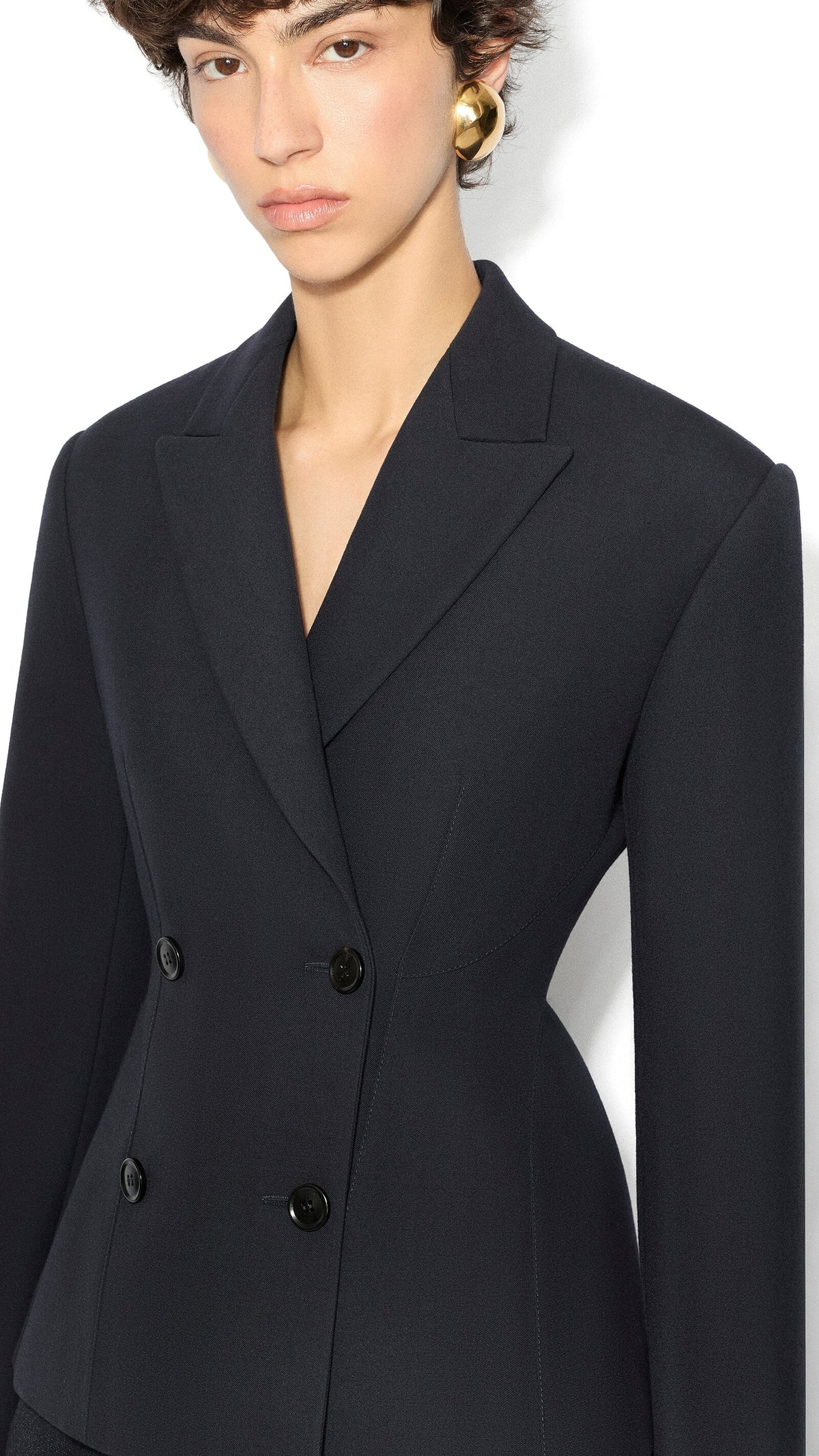 Alaïa Light Wool Double-Breasted Jacket