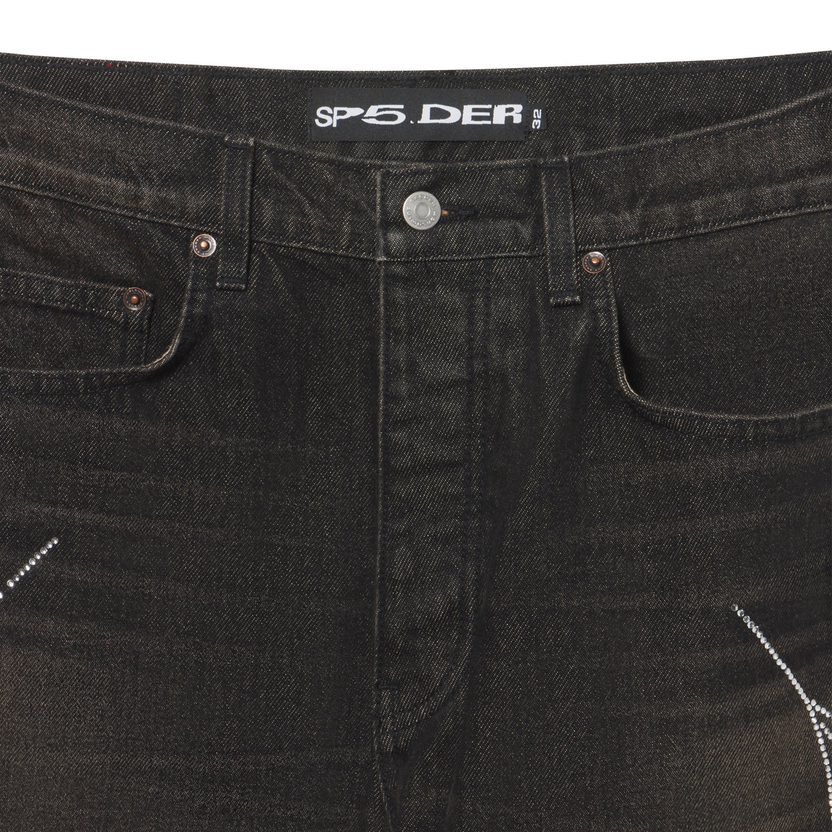 Sp5der Rhinestone WEB Denim