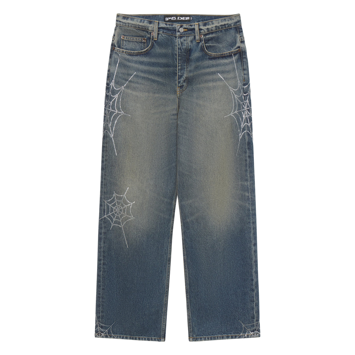 Sp5der Rhinestone WEB Denim