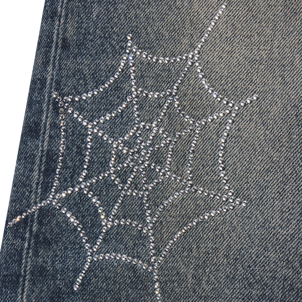 Sp5der Rhinestone WEB Denim