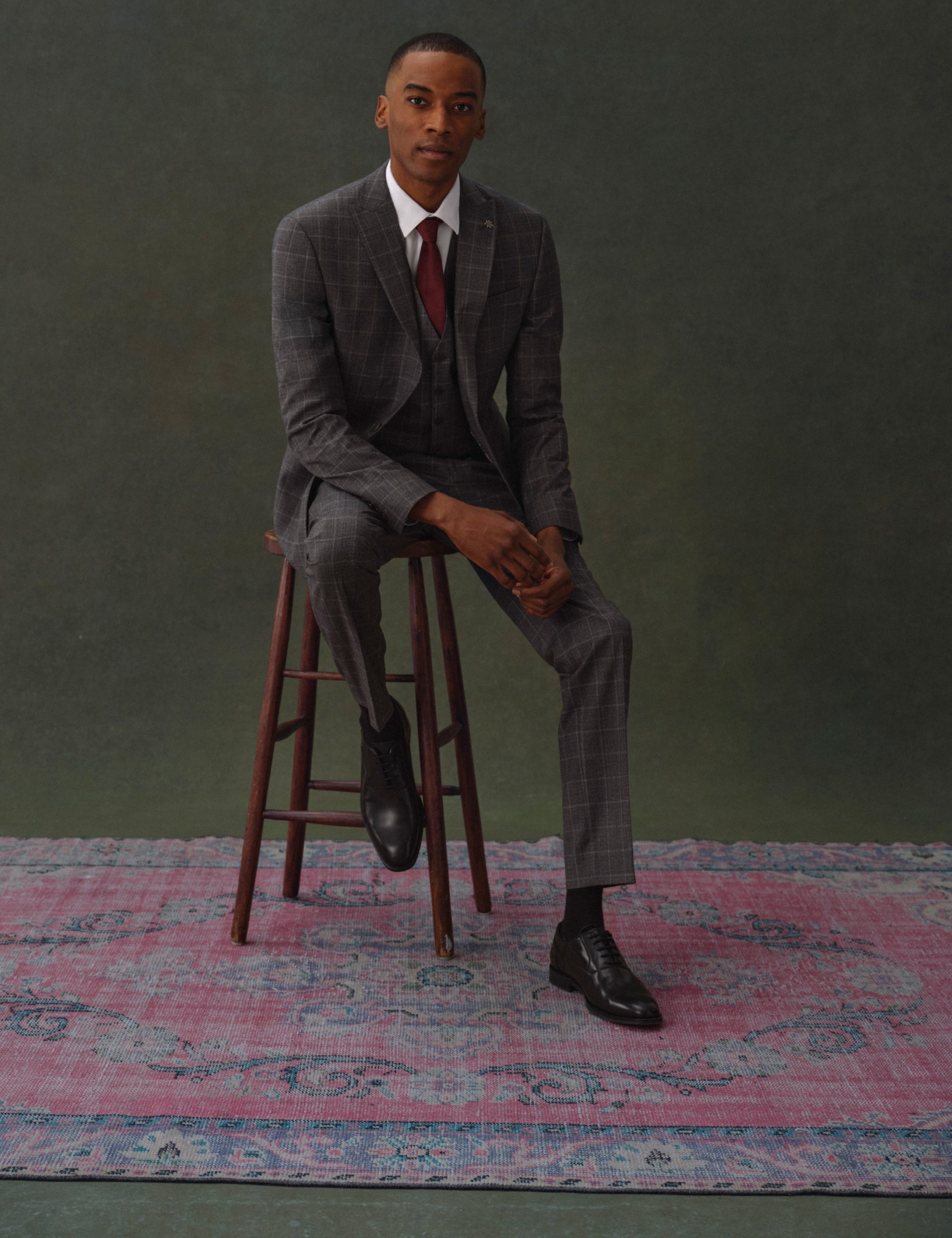 Ted Baker Hilsonj Textured Check Performance Slim Suit Jacket