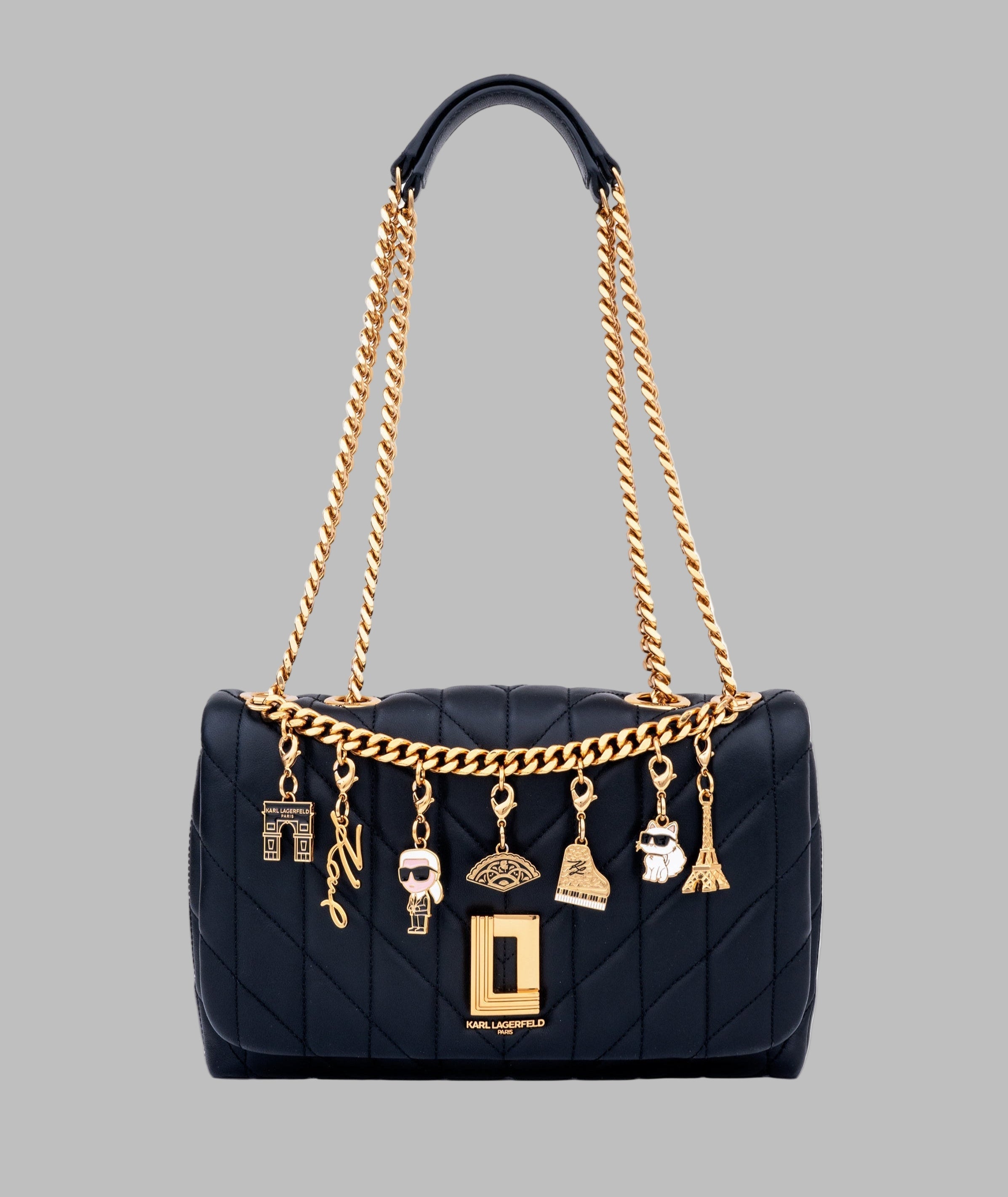 KarlLagerfeld Lafayette shoulder black with charms black