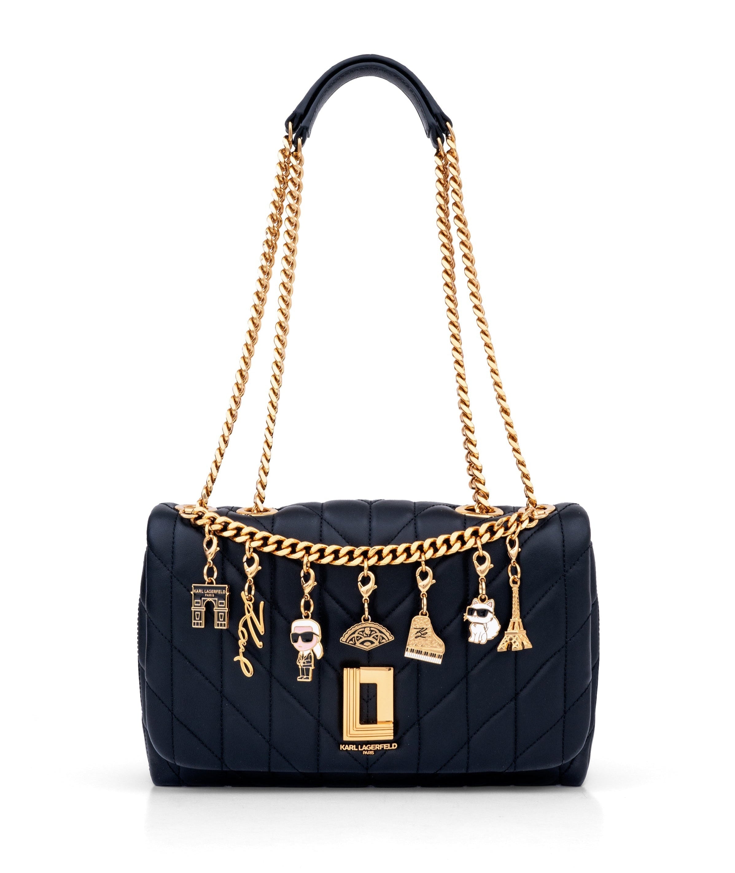 KarlLagerfeld Lafayette shoulder black with charms black