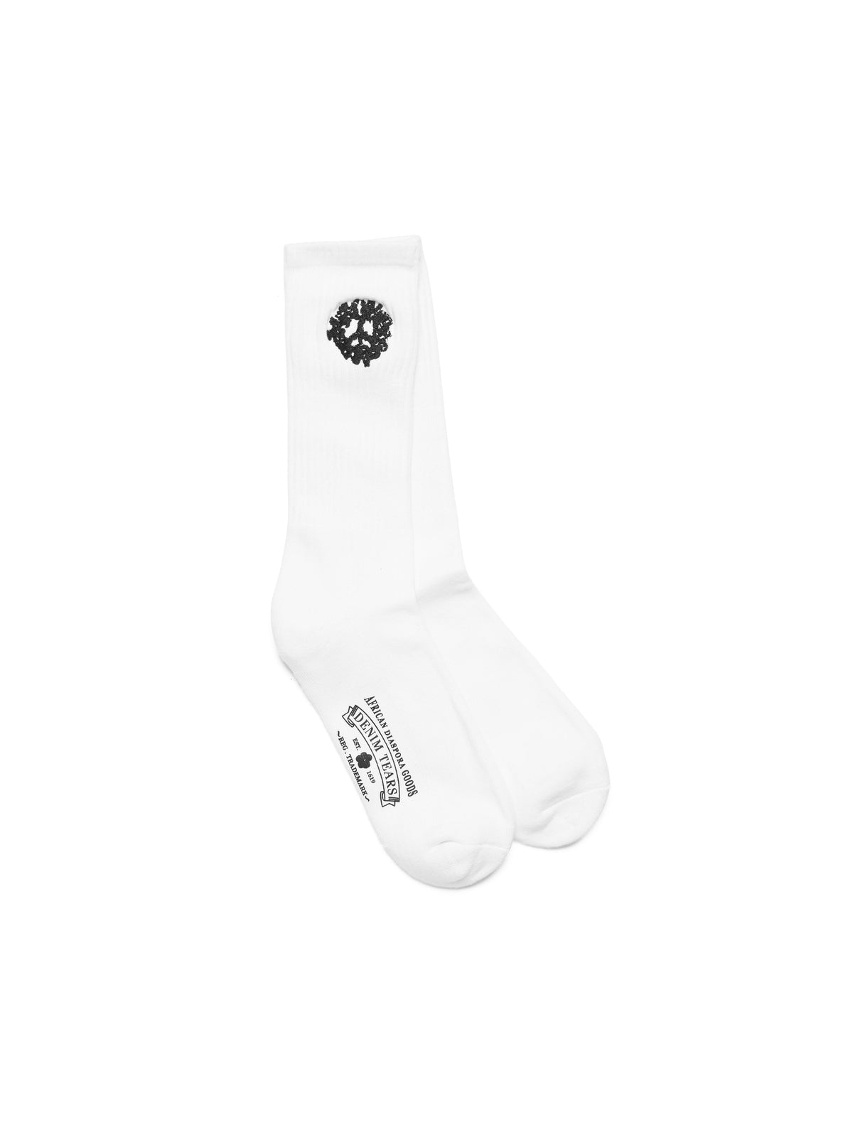 Denim Tears Cotton Peace Wreath 3-Pack Socks White