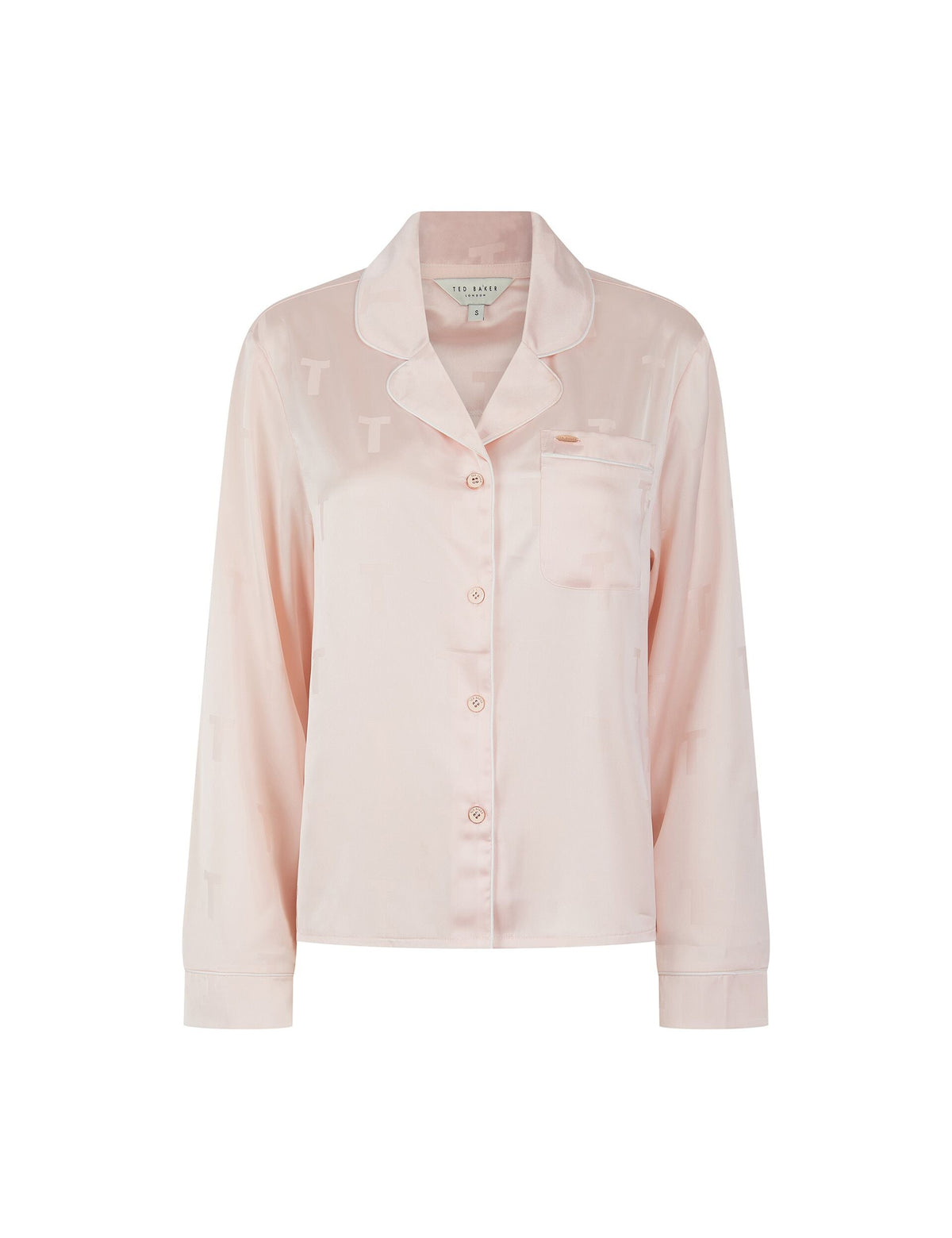 Ted Baker Peggy Jacquard Logo Satin Long Pyjama Set Women's