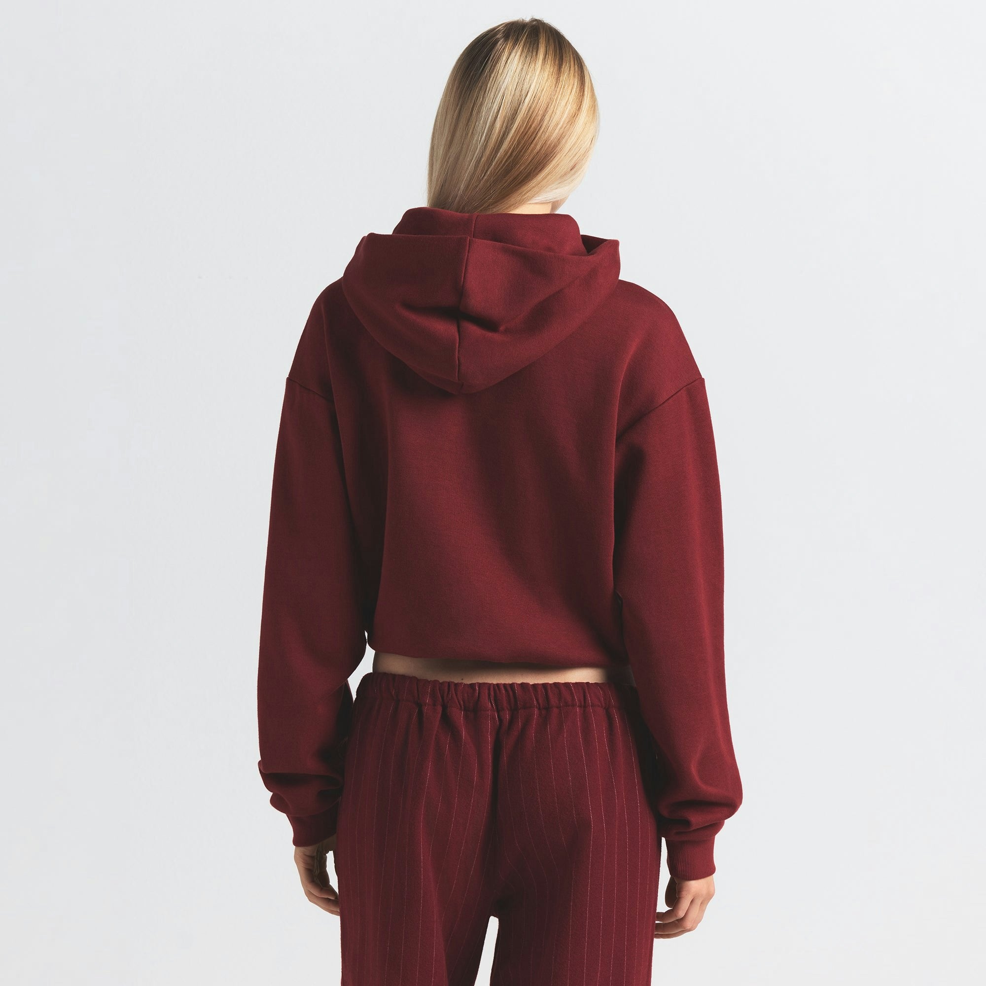 Skims Cotton Fleece Classic Hoodie Merlot