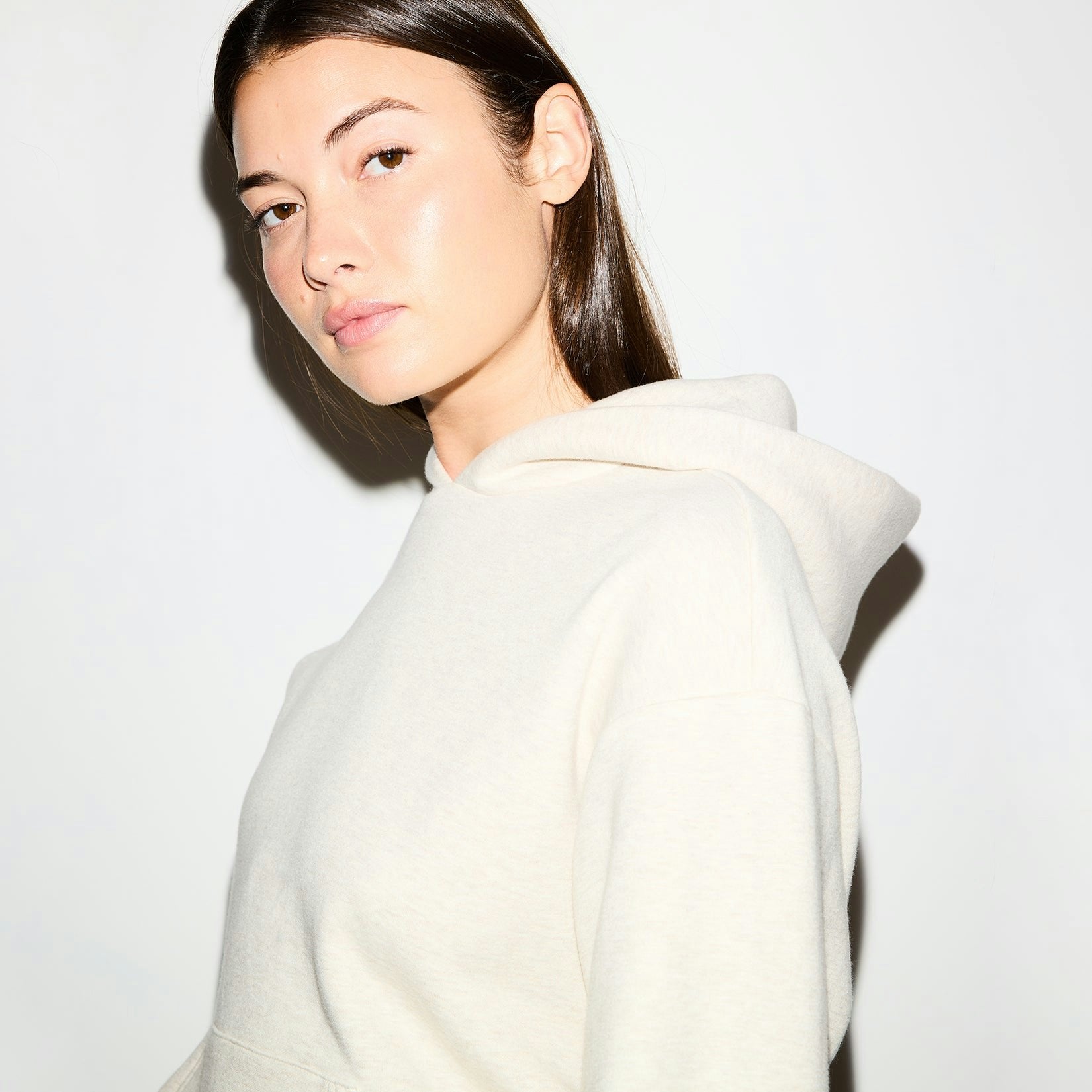 Skims Cotton Fleece Classic Hoodie Oatmeal Heather