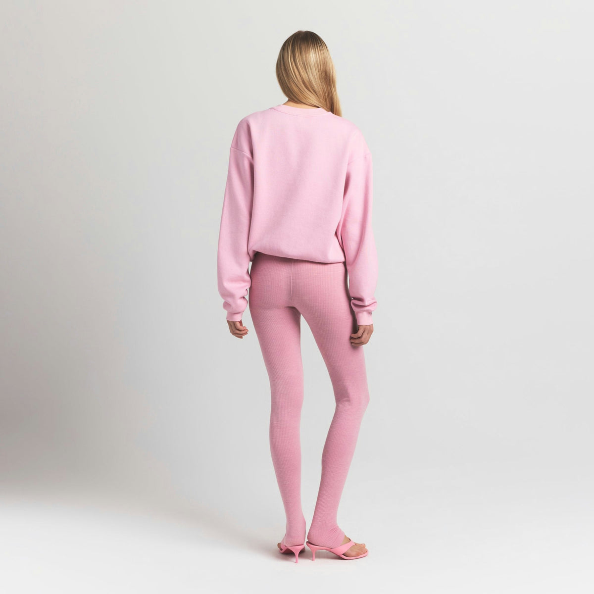 Skims Cotton Fleece Classic Crewneck Halite