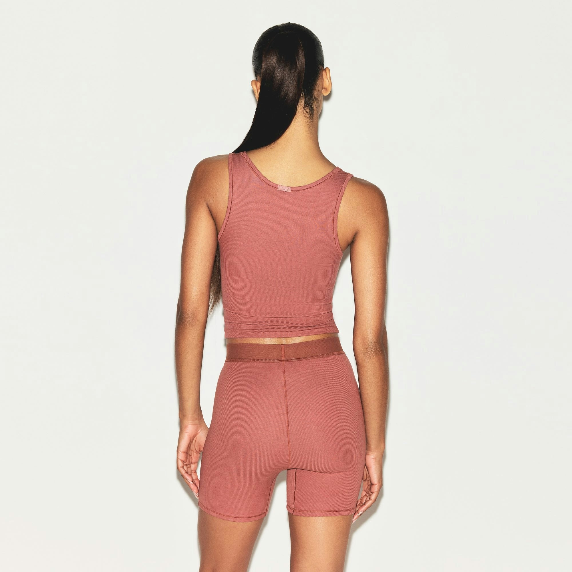 Skims Cotton Rib Boxer Redwood