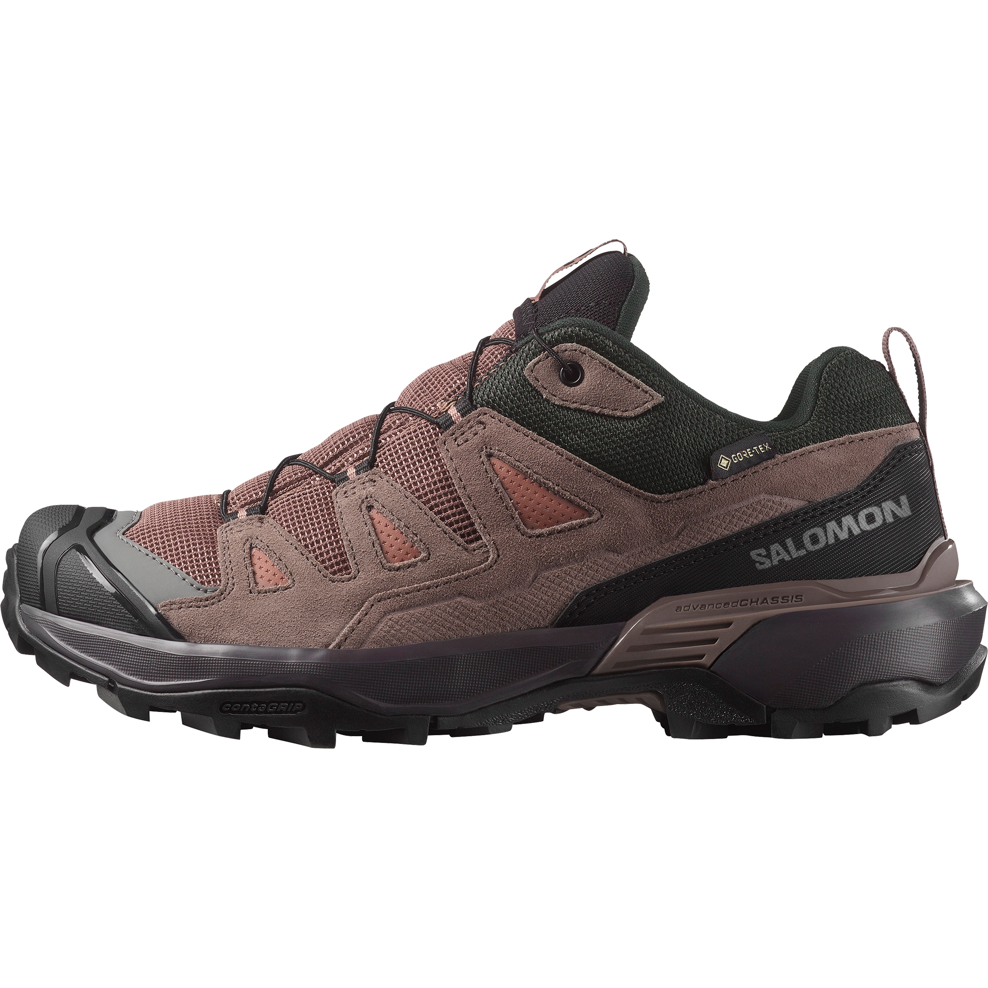 Salomon X Ultra 360 Leather Gore-Tex Hiking & Backpacking Shoes Womens Cognac
