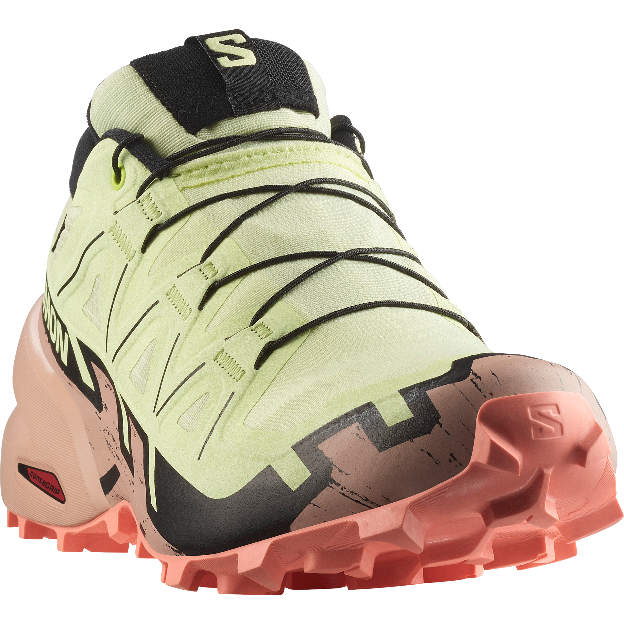 Salomon Speedcross 6 Gore-Tex Trail Running Shoes Womens Lime Cream