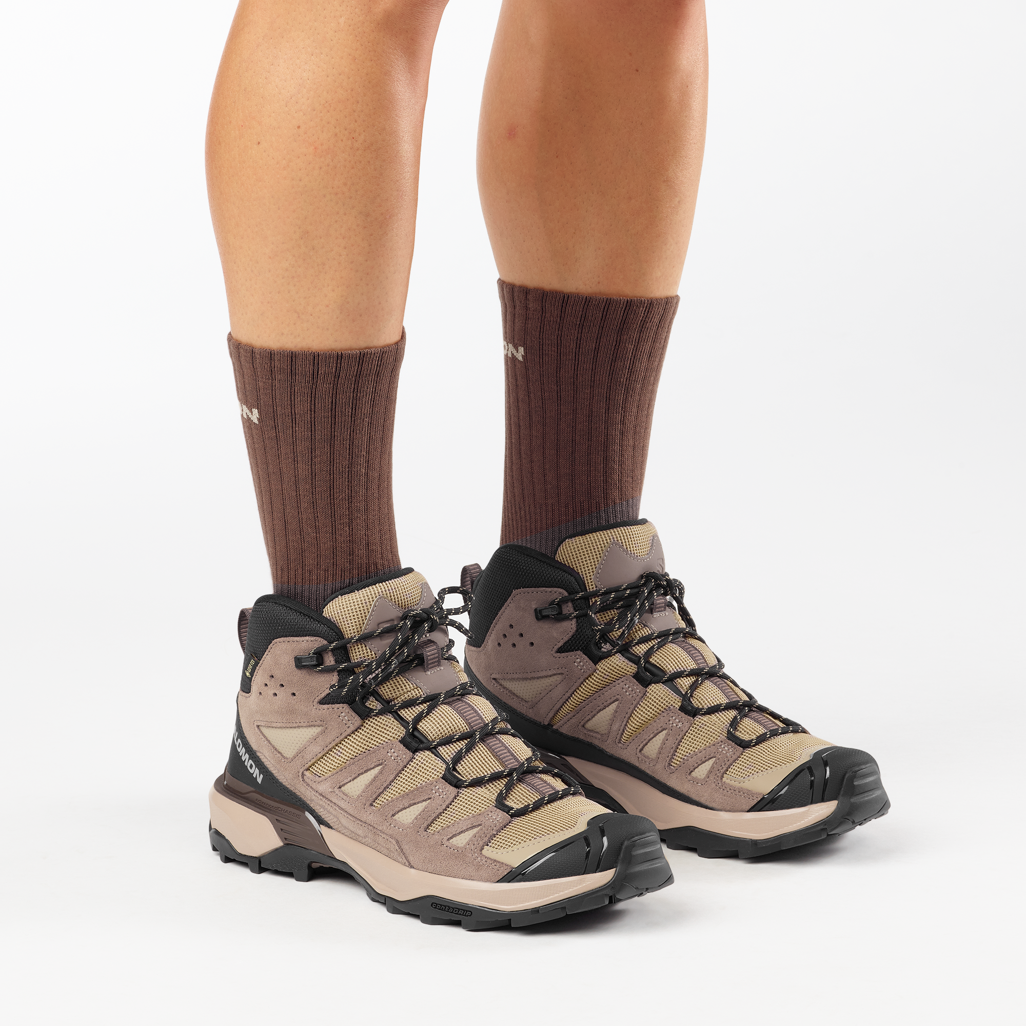 Salomon X Ultra 360 Leather Mid Gore-Tex Hiking Desert Tan