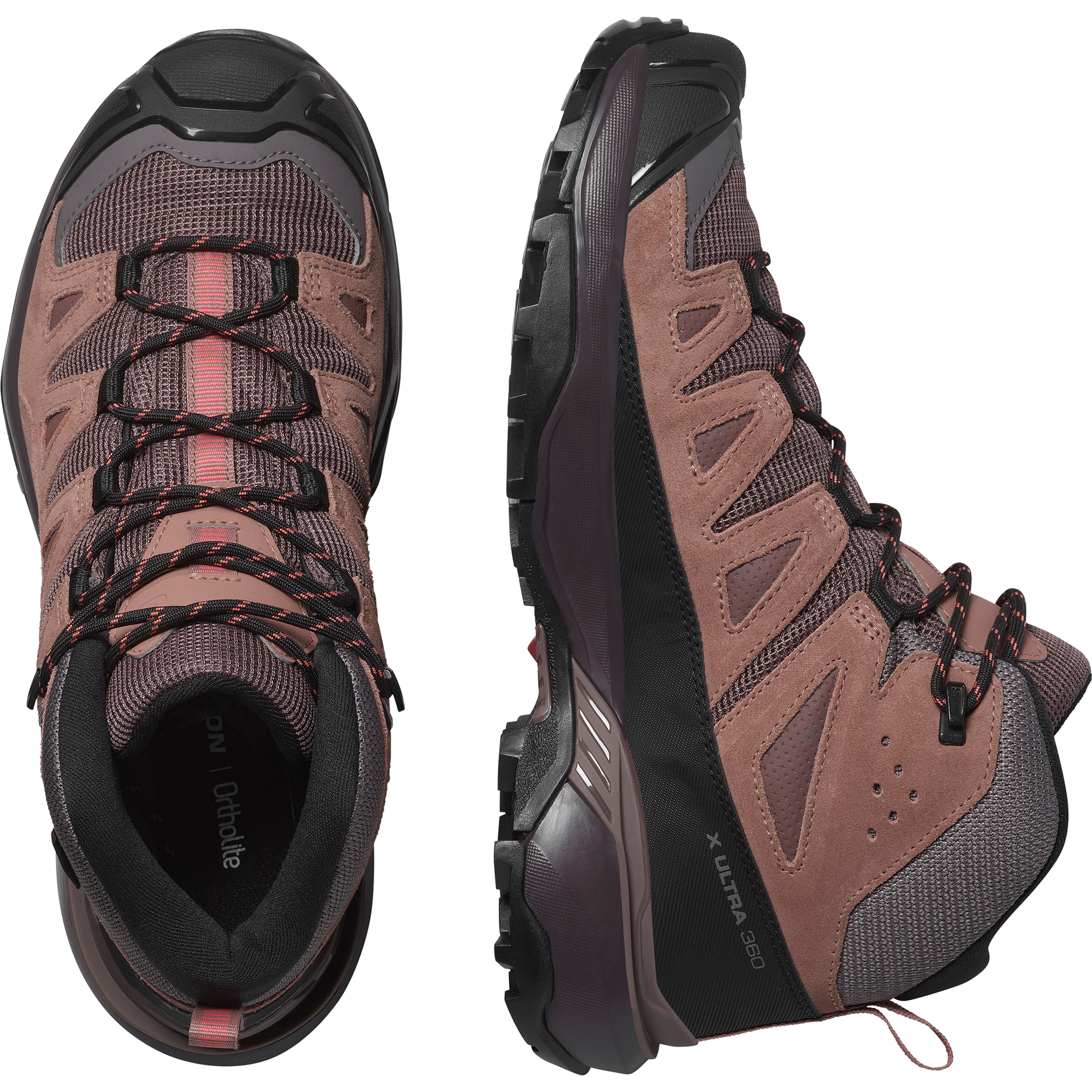 Salomon X Ultra 360 Leather Mid Gore-Tex Hiking Womens Peppercorn