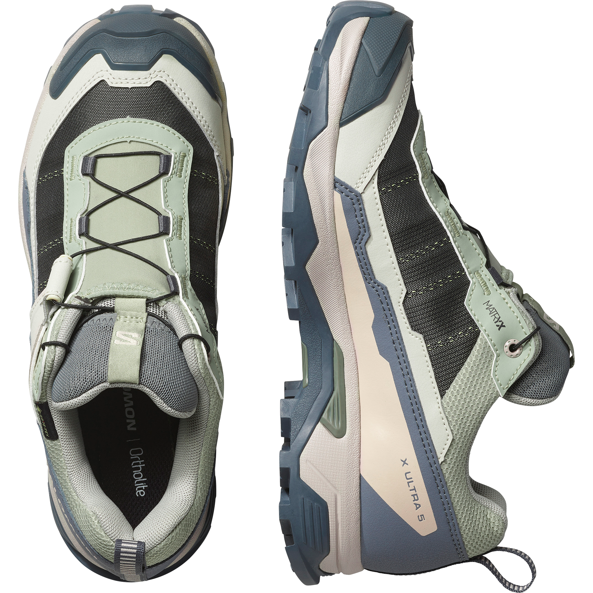 Salomon X Ultra 5 Gore-Tex Hiking Womens Seagrass