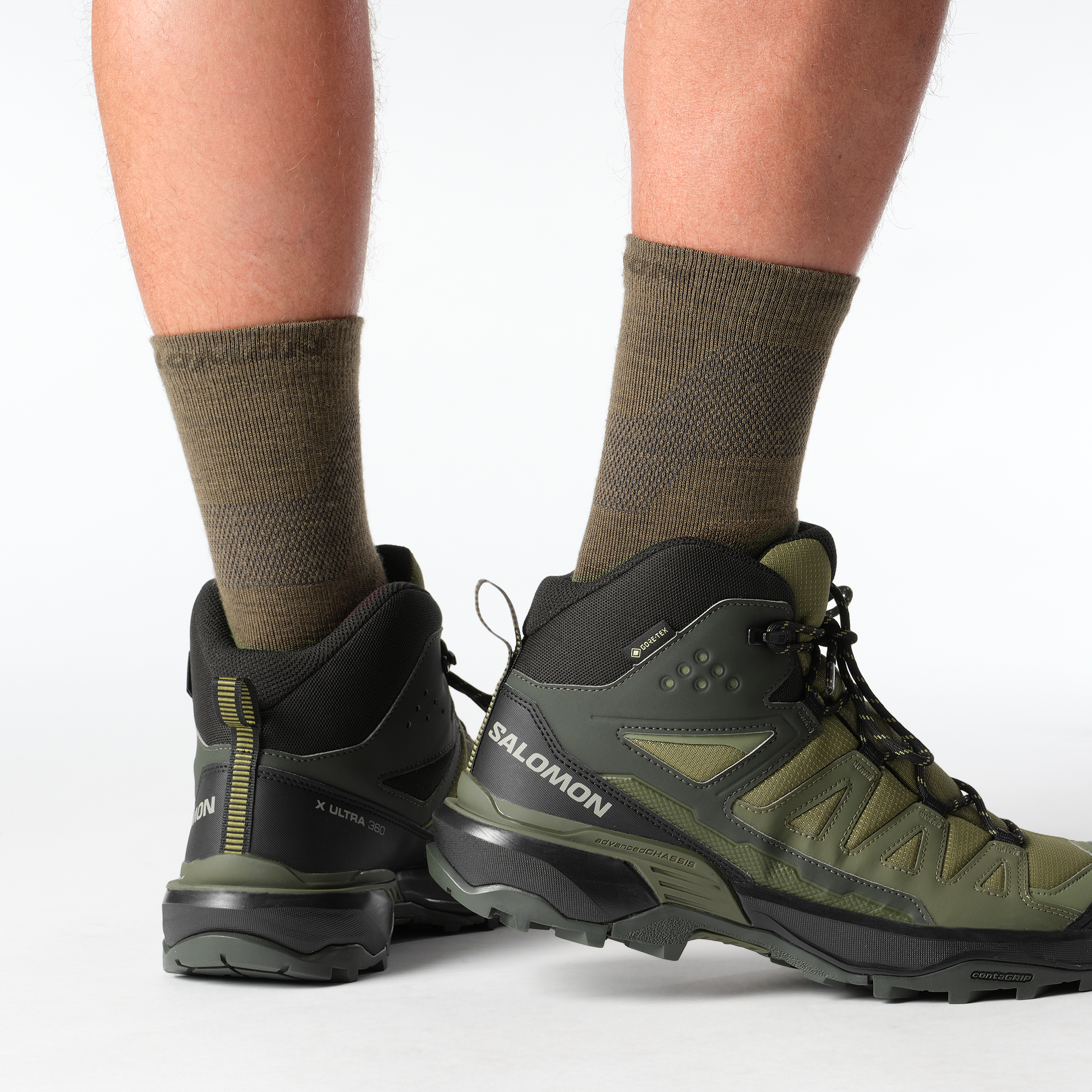 Salomon X Ultra 360 Mid Gore-Tex Hiking & Backpacking Shoes Olive Night