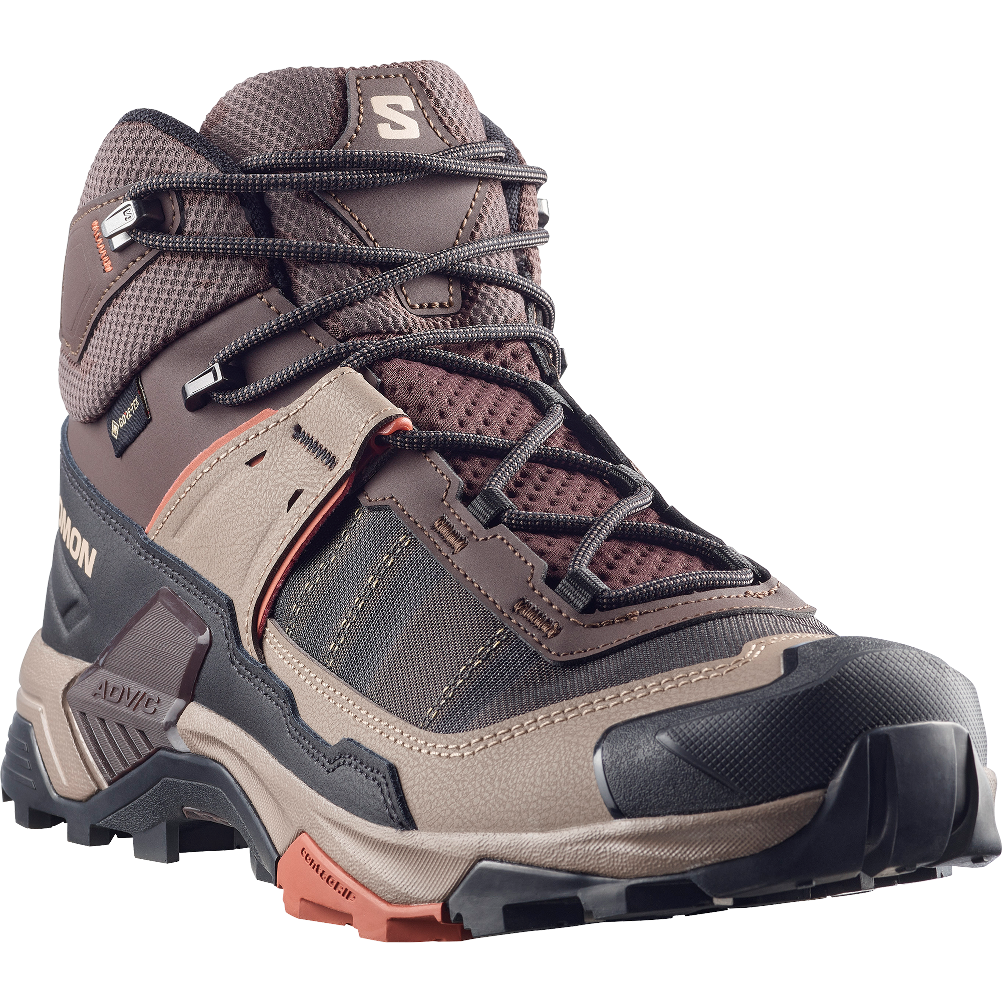 Salomon X Ultra 5 Mid Gore-Tex Hiking & Backpacking Shoes Black Coffee