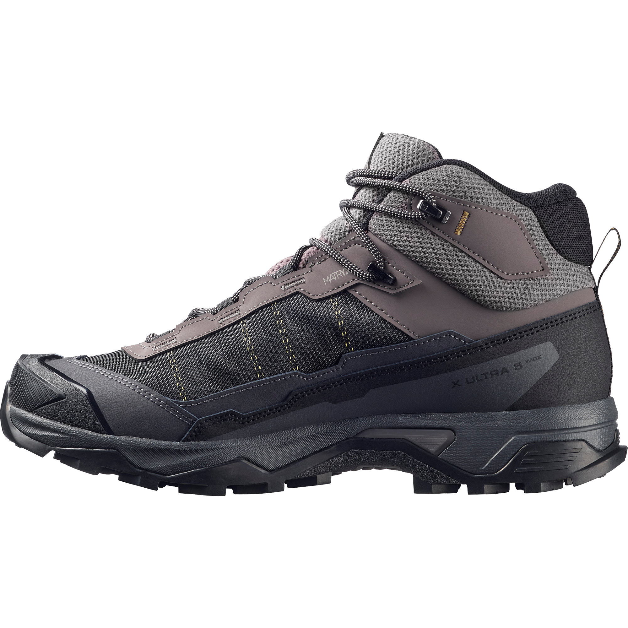 Salomon X Ultra 5 Mid Wide Gore-Tex Hiking & Backpacking Shoes Dark Gull Gray