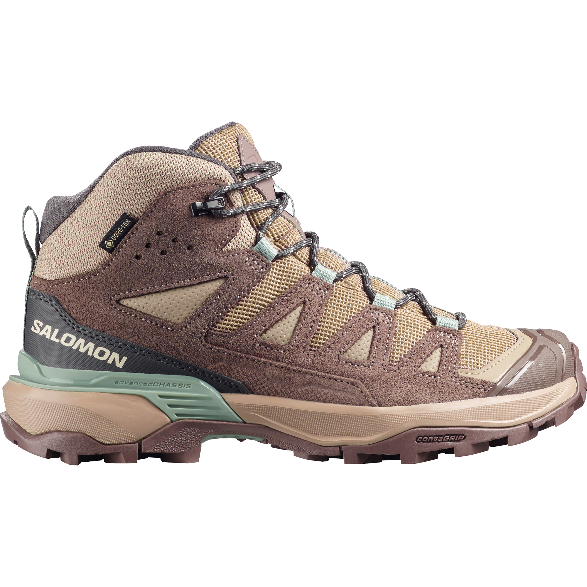 Salomon X Ultra 360 Leather Mid Gore-Tex Hiking Womens Desert Tan