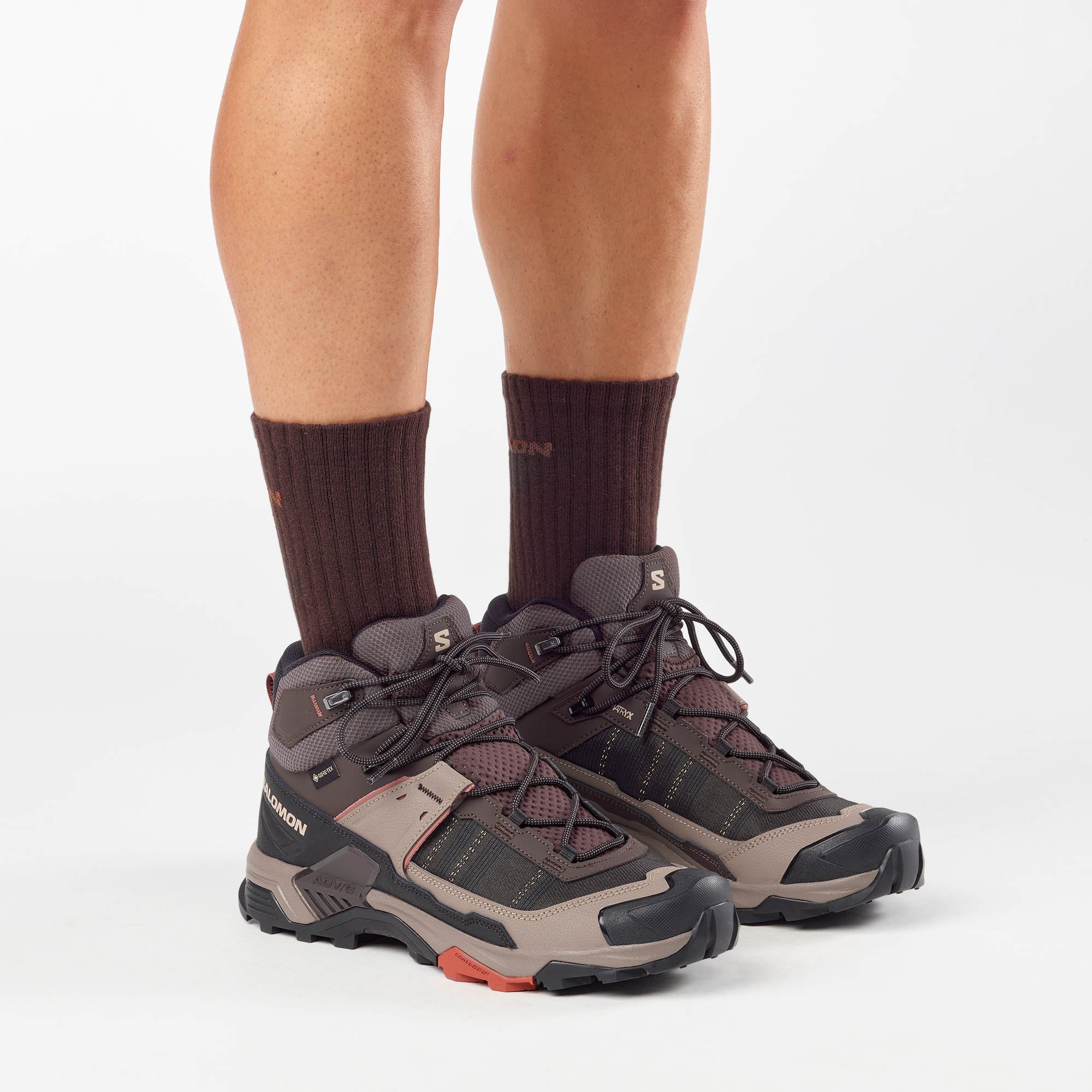 Salomon X Ultra 5 Mid Gore-Tex Hiking & Backpacking Shoes Black Coffee