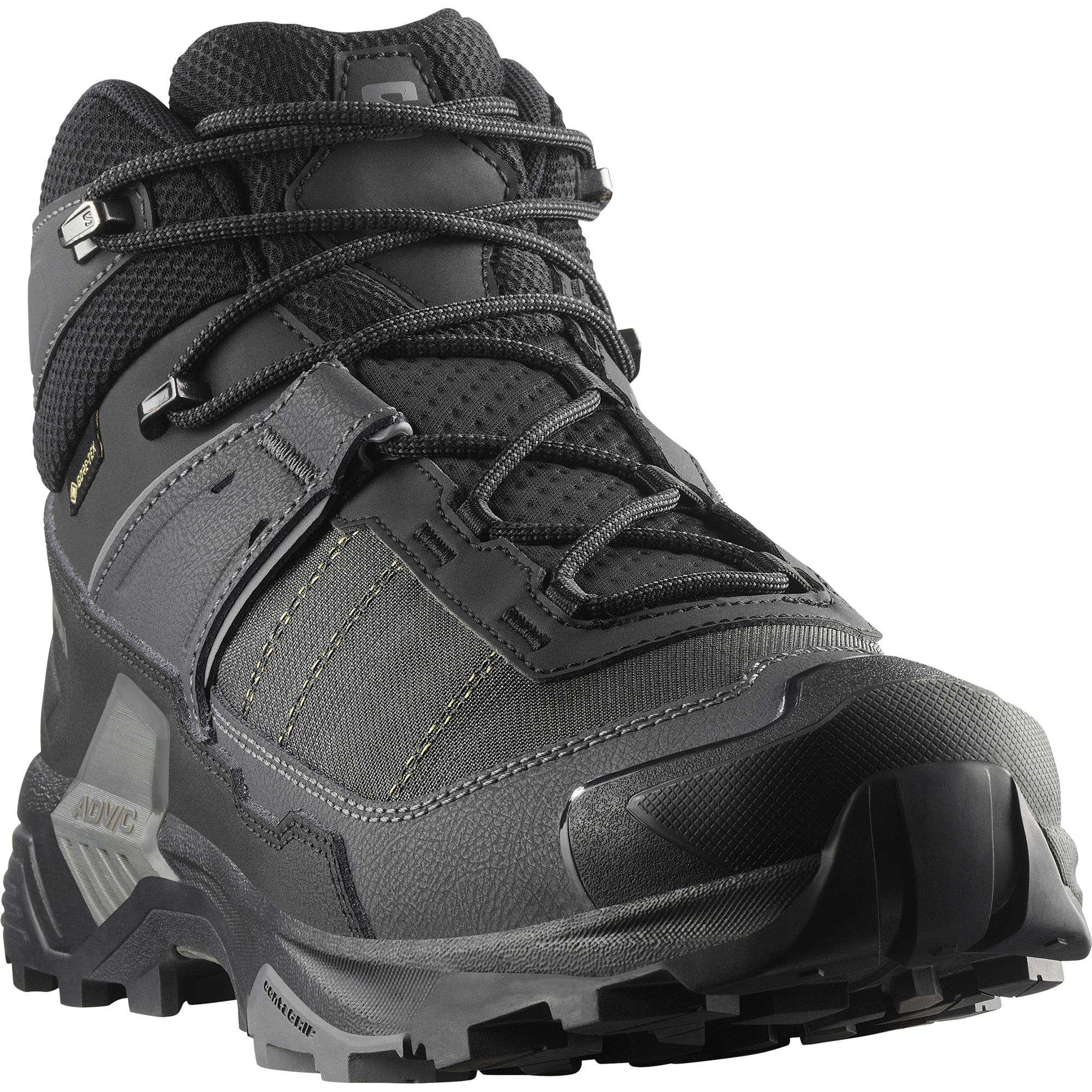 Salomon X Ultra 5 Mid Wide Gore-Tex Hiking & Backpacking Shoes Black