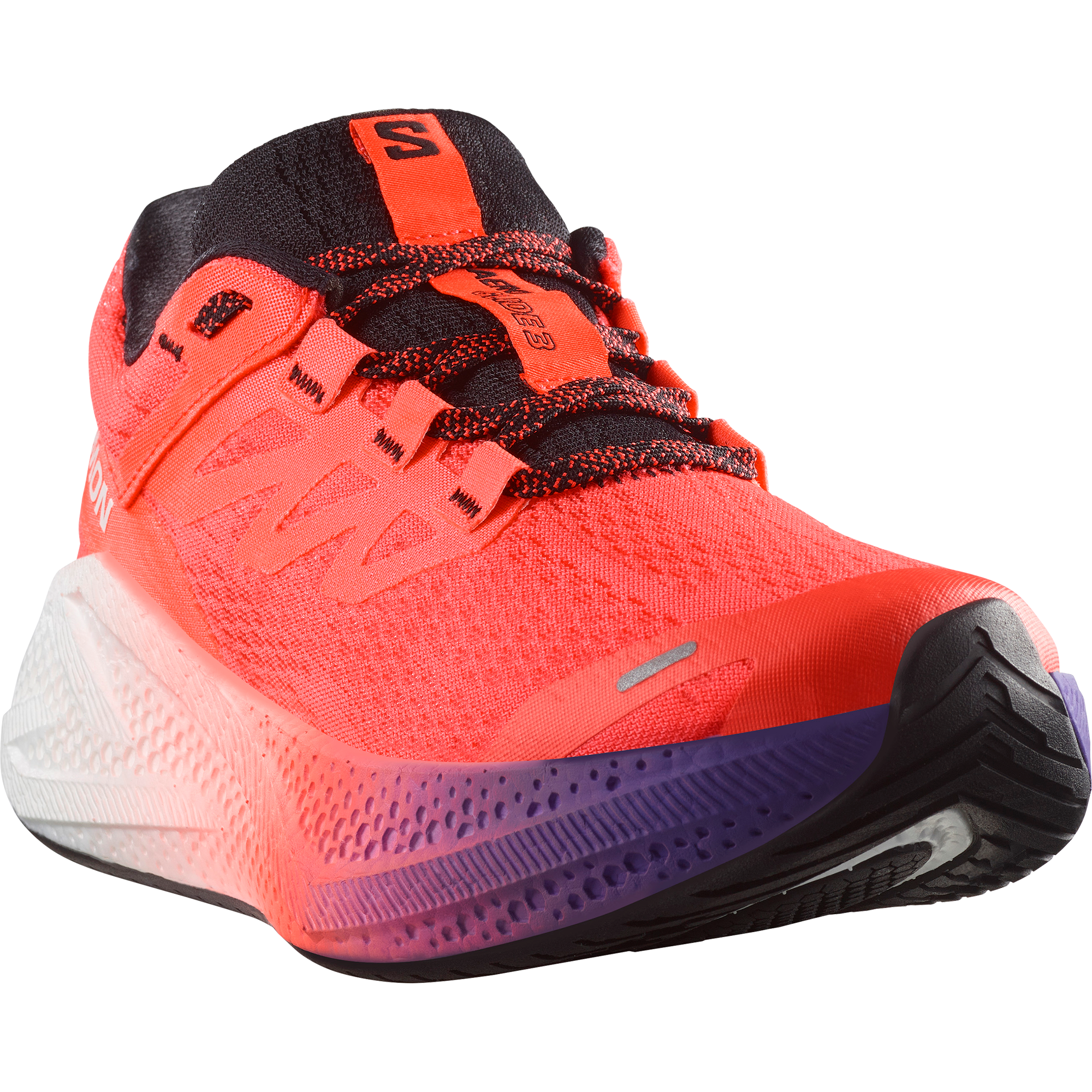 Salomon Aero Glide 3 Road Running Shoes Womens Neon Flame