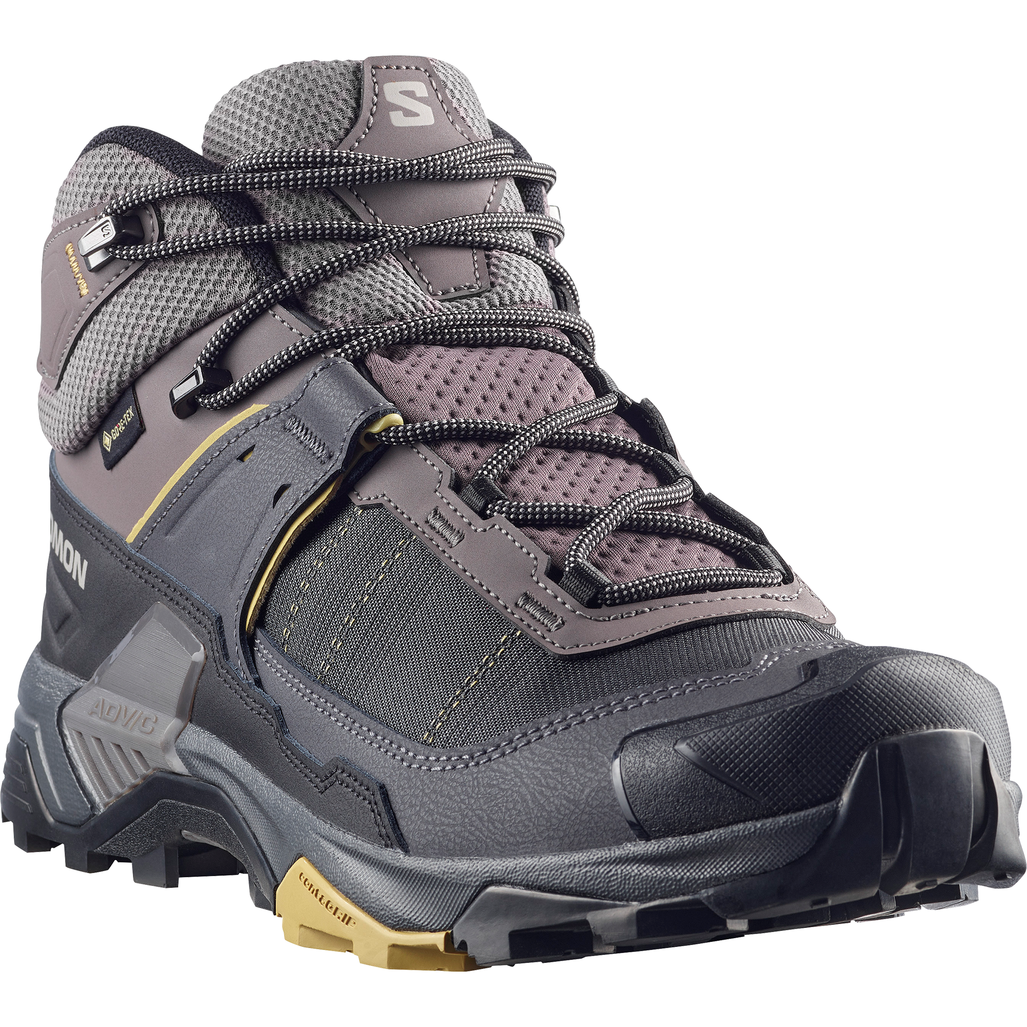 Salomon X Ultra 5 Mid Wide Gore-Tex Hiking & Backpacking Shoes Dark Gull Gray