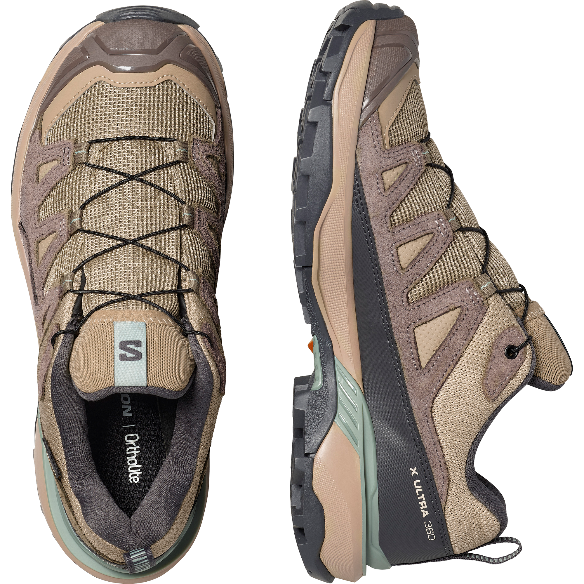 Salomon X Ultra 360 Leather Gore-Tex Hiking & Backpacking Shoes Womens Desert Tan