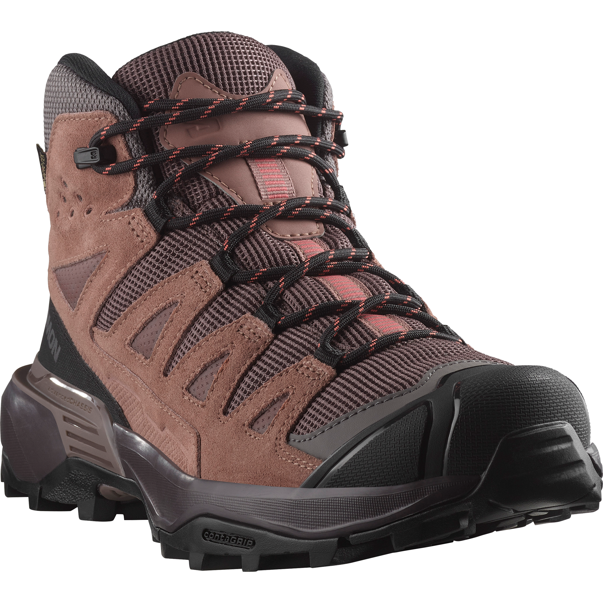 Salomon X Ultra 360 Leather Mid Gore-Tex Hiking & Backpacking Shoes Womens Peppercorn