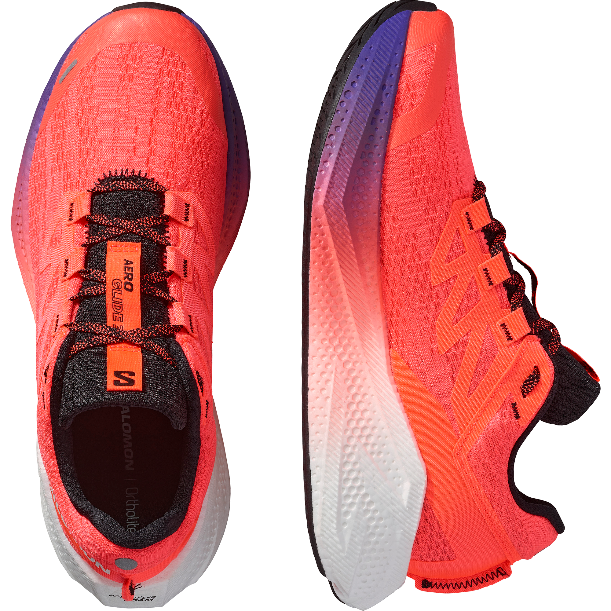 Salomon Aero Glide 3 Road Running Shoes Neon Flame