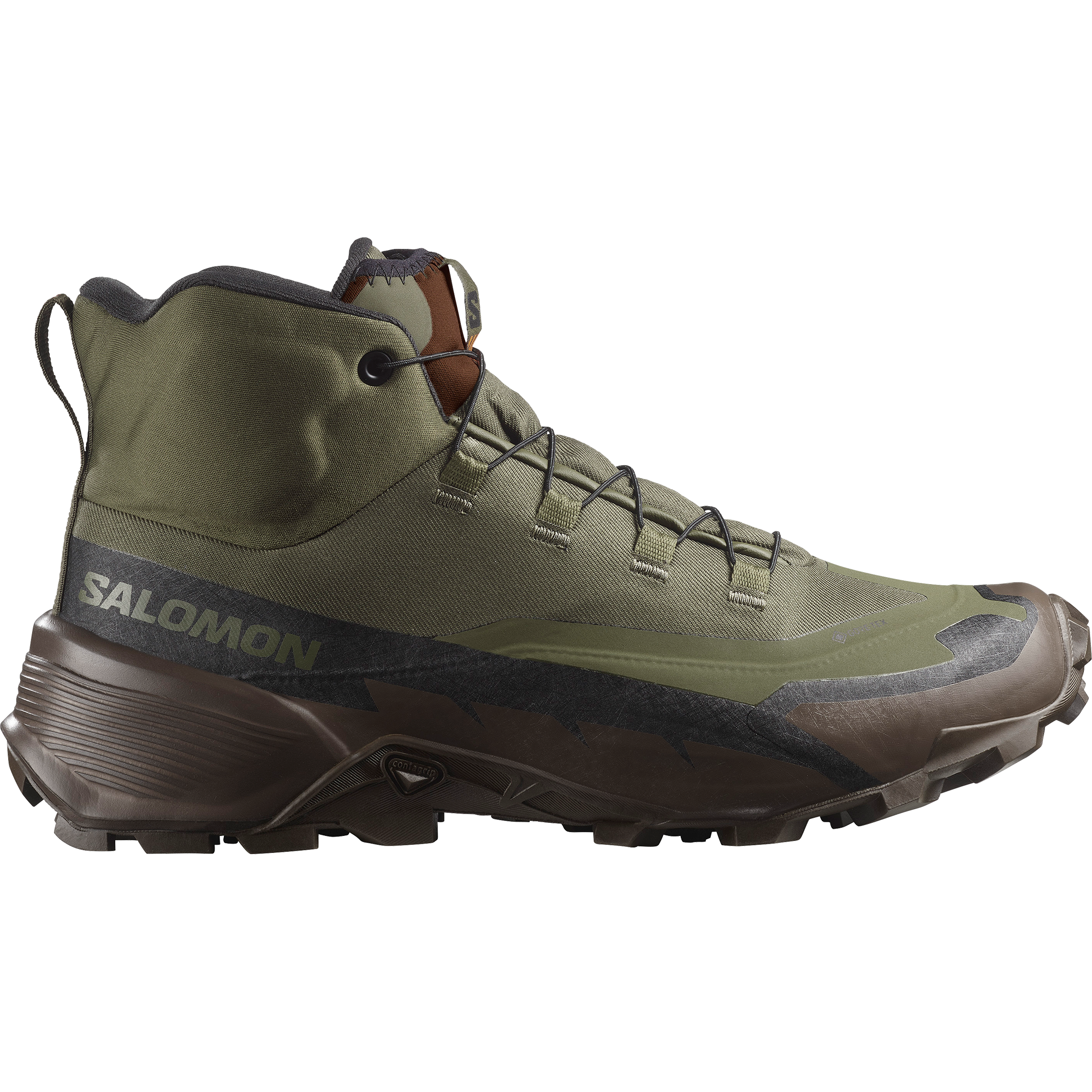 Salomon Cross Hike Tracker Gore-Tex Hiking & Backpacking Shoes Ranger Green