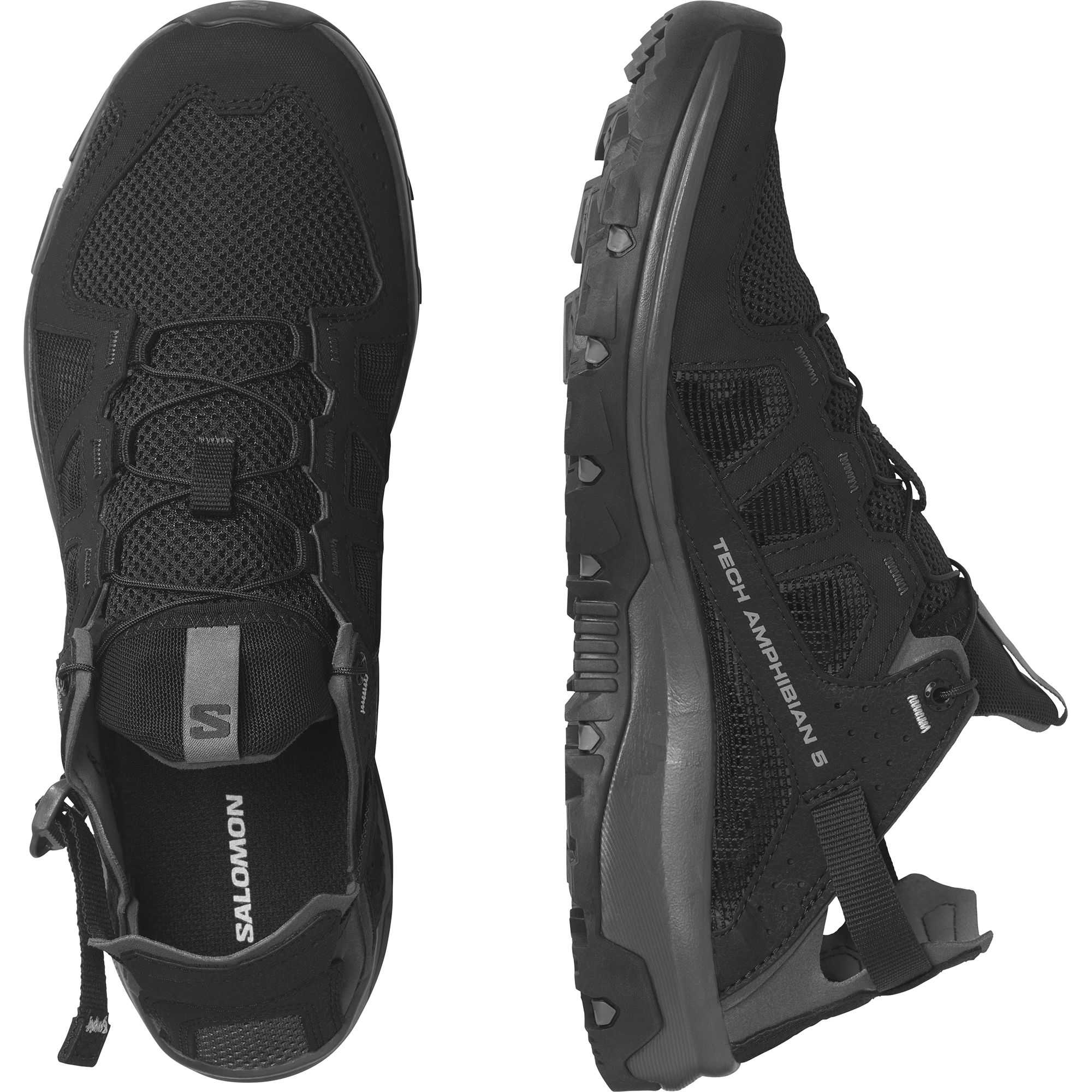 Salomon Techamphibian 5 Sandals, Water Shoes & Recovery Shoes Black