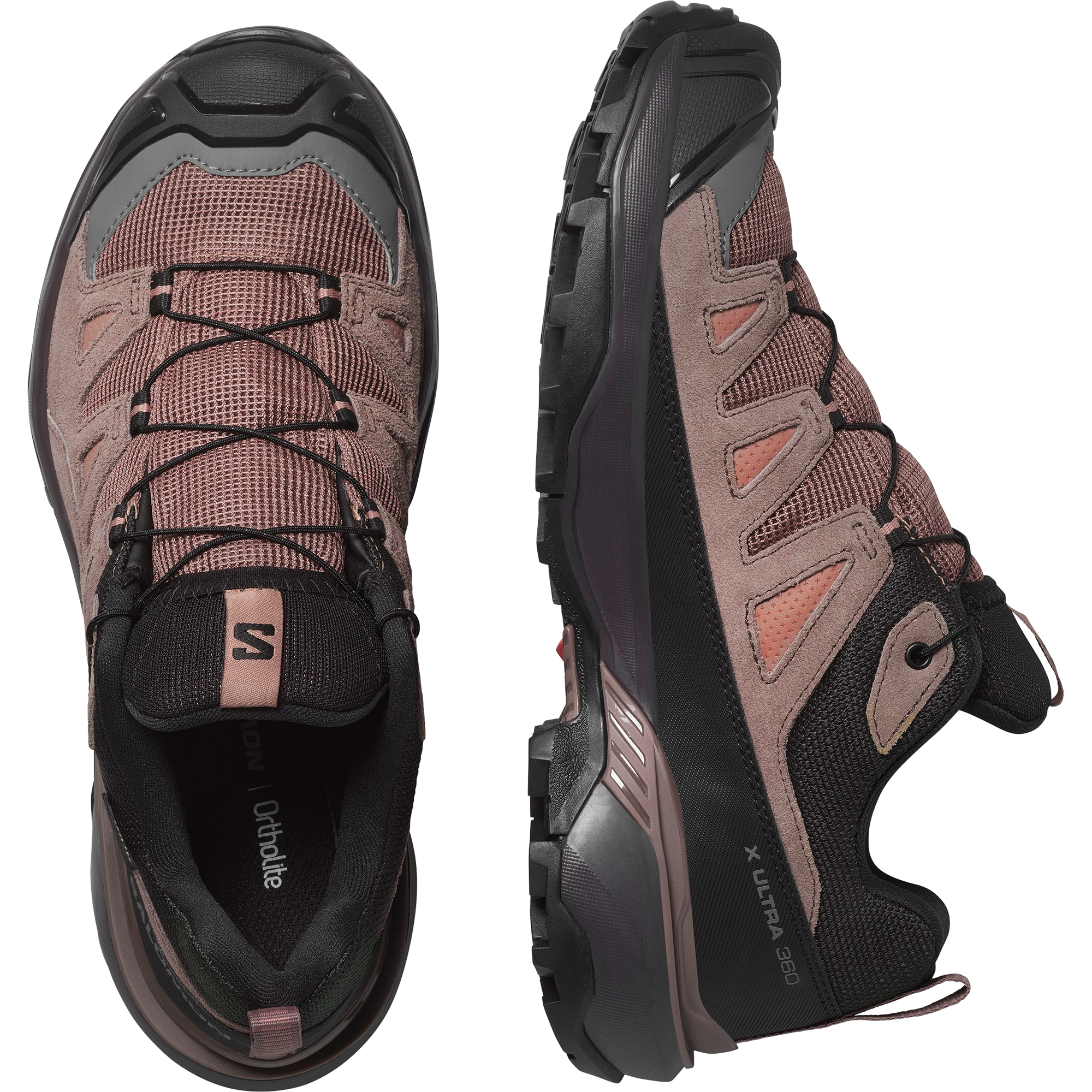 Salomon X Ultra 360 Leather Gore-Tex Hiking & Backpacking Shoes Womens Cognac