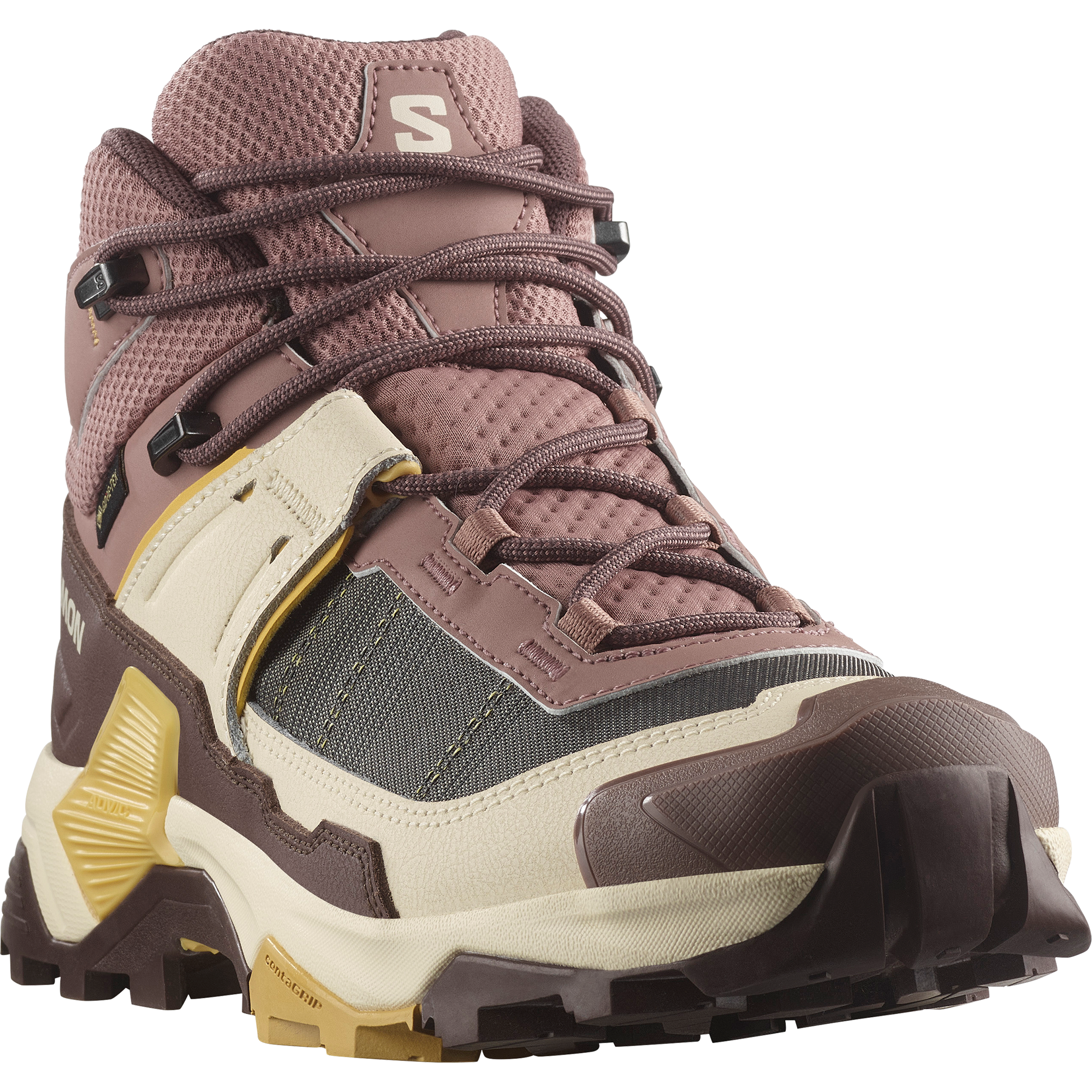 Salomon X Ultra 5 Mid Gore-Tex Hiking & Backpacking Shoes Womens Burlwood