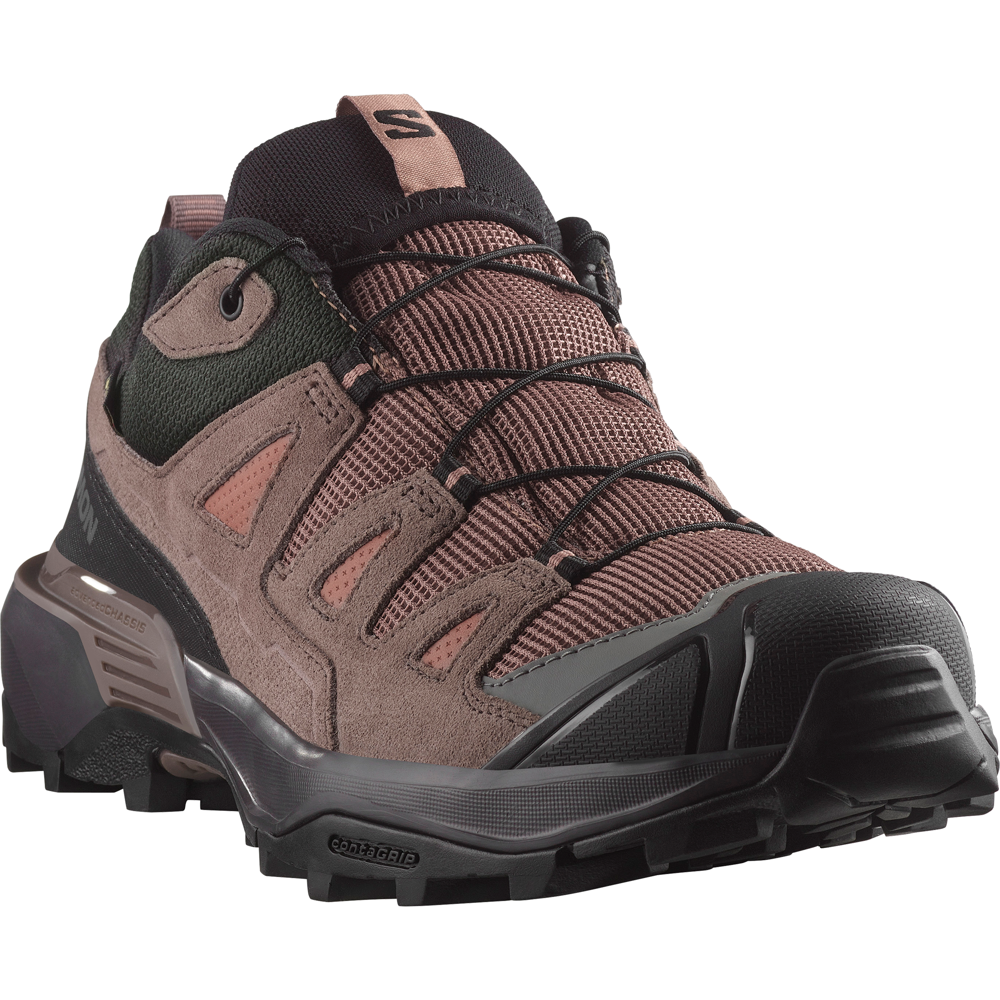 Salomon X Ultra 360 Leather Gore-Tex Hiking & Backpacking Shoes Womens Cognac