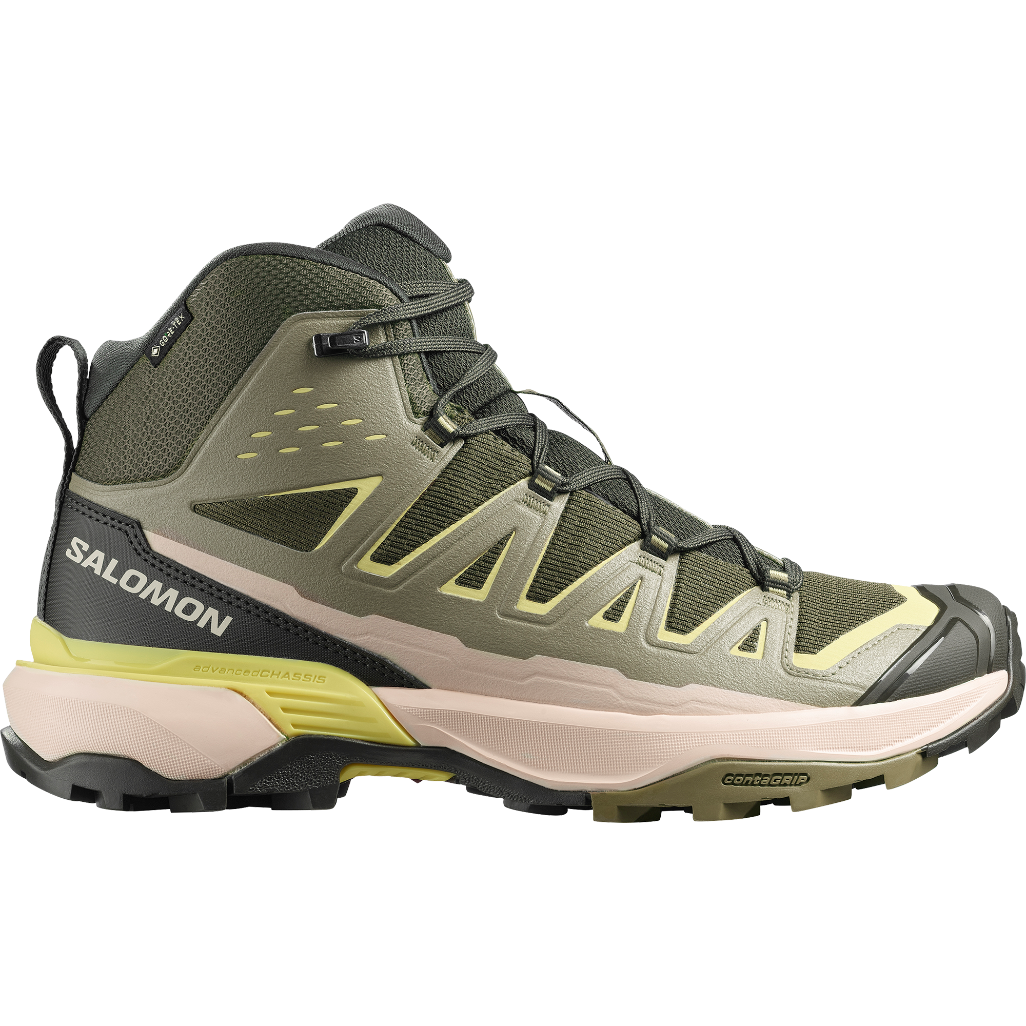 Salomon X Ultra 360 Edge Mid Gore-Tex Hiking & Backpacking Shoes Olive Night