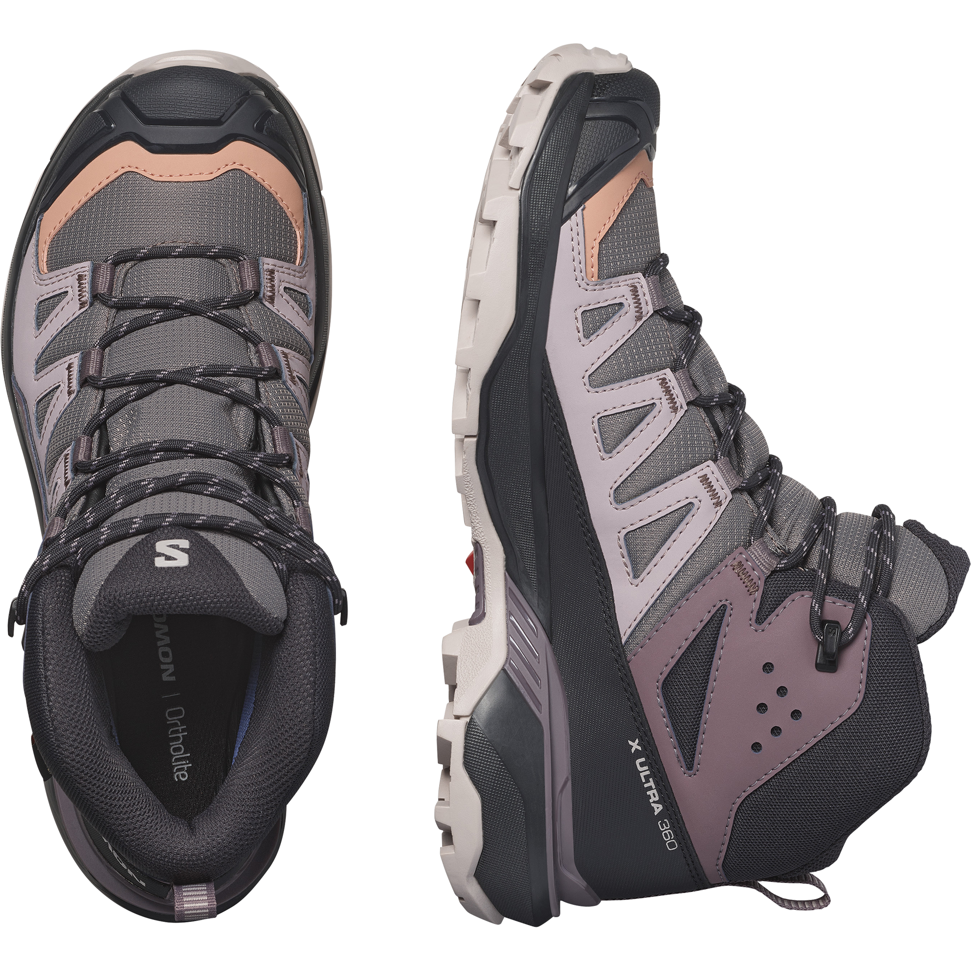Salomon X Ultra 360 Mid Gore-Tex Hiking & Backpacking Shoes Womens Plum Kitten