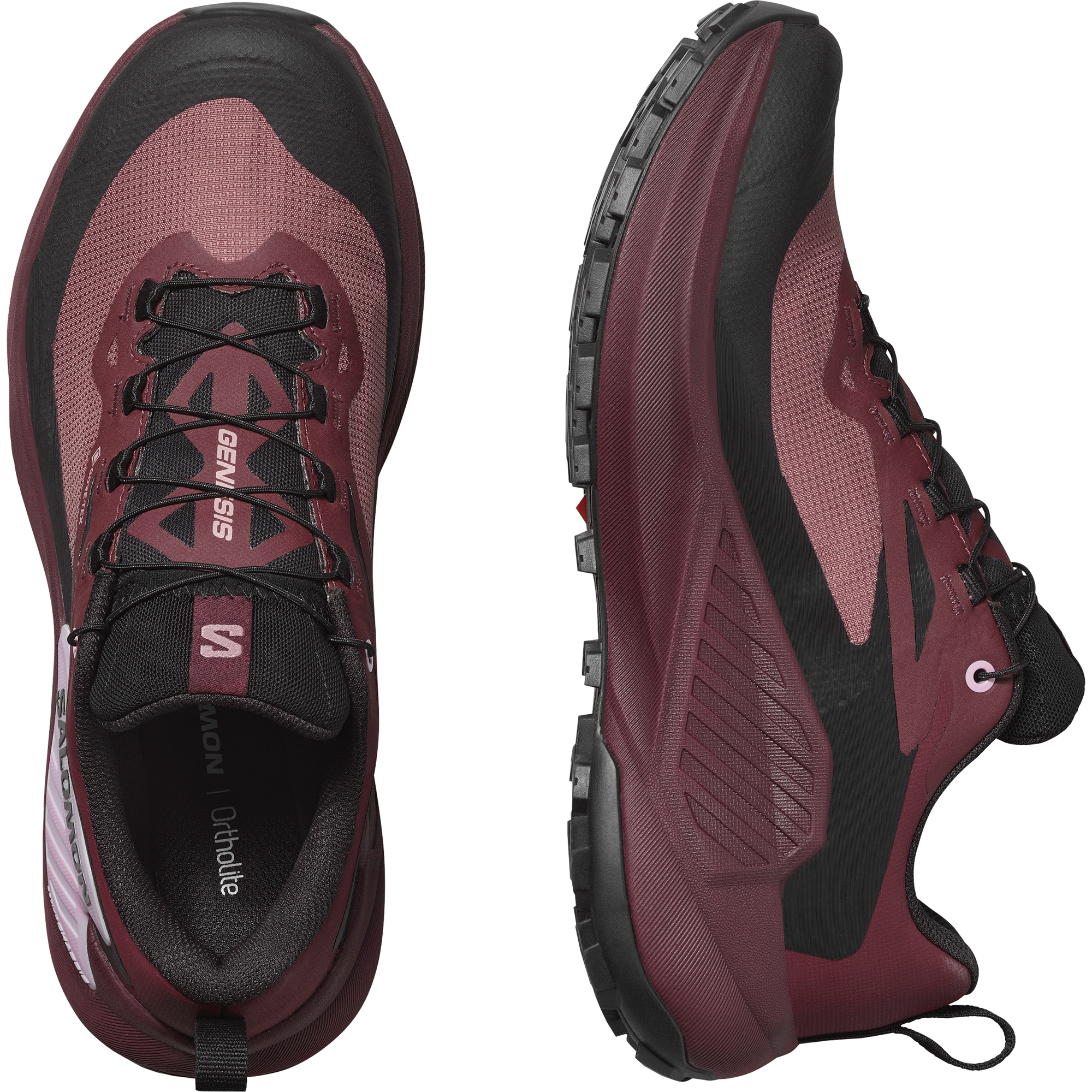 Salomon Genesis Gore-Tex Trail Running Shoes Womens Rose Taupe