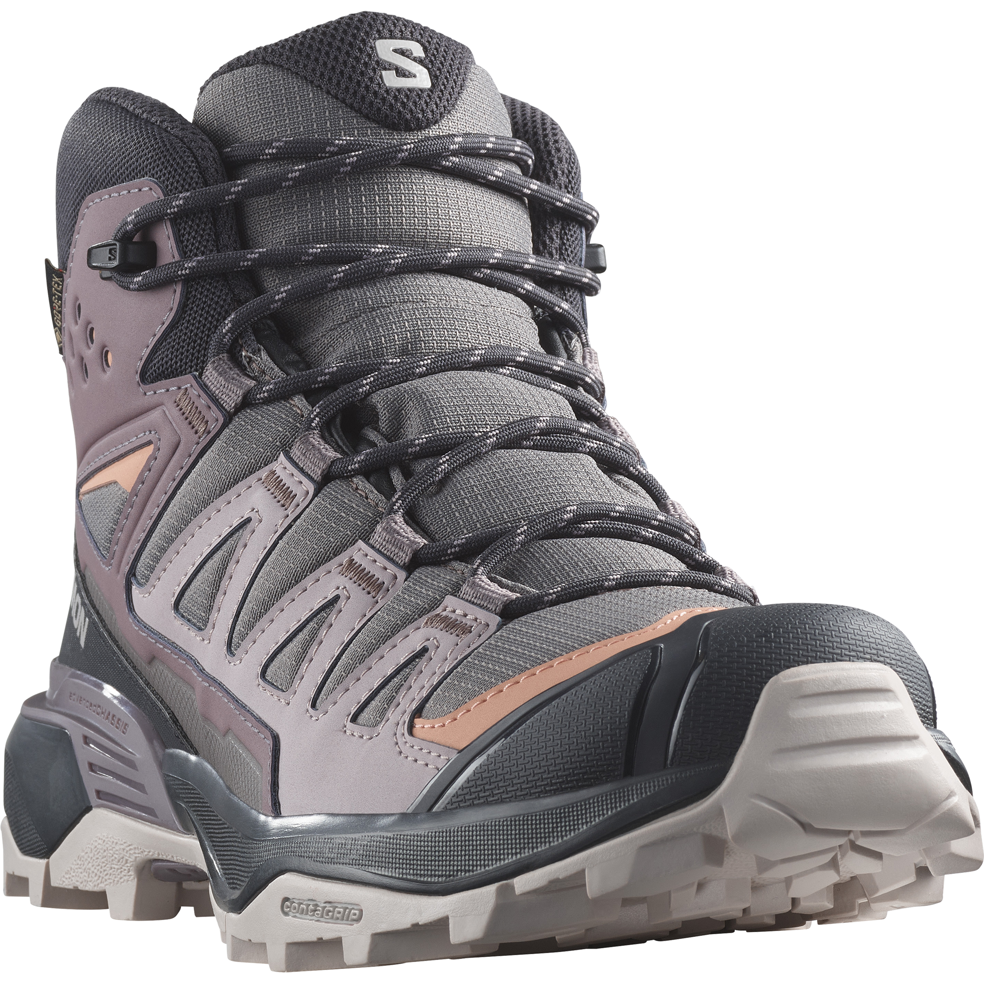 Salomon X Ultra 360 Mid Gore-Tex Hiking & Backpacking Shoes Womens Plum Kitten