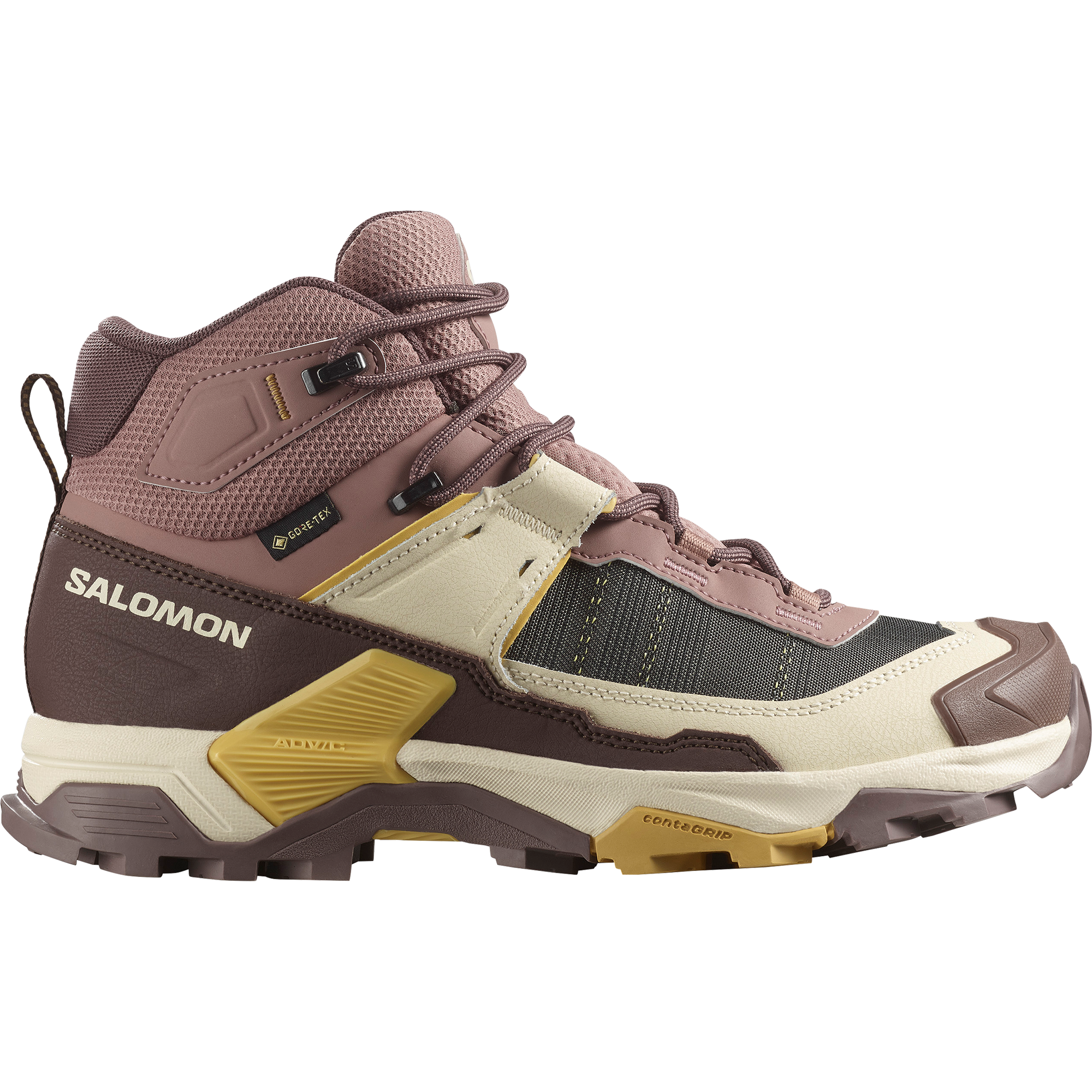 Salomon X Ultra 5 Mid Gore-Tex Hiking & Backpacking Shoes Womens Burlwood