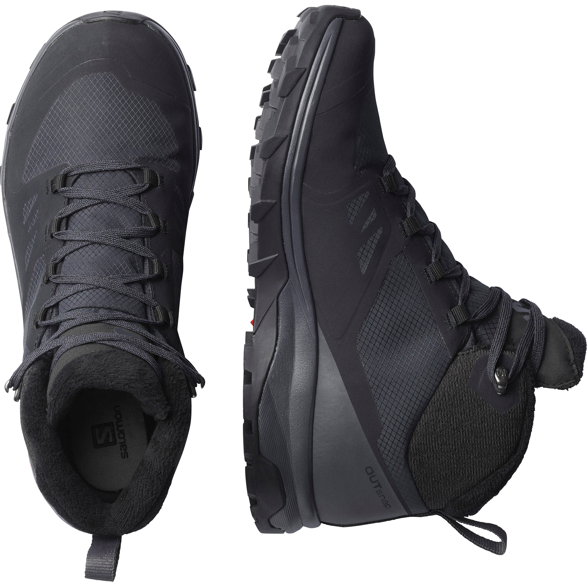 Salomon Outsnap Waterproof Winter Shoes Womens Black