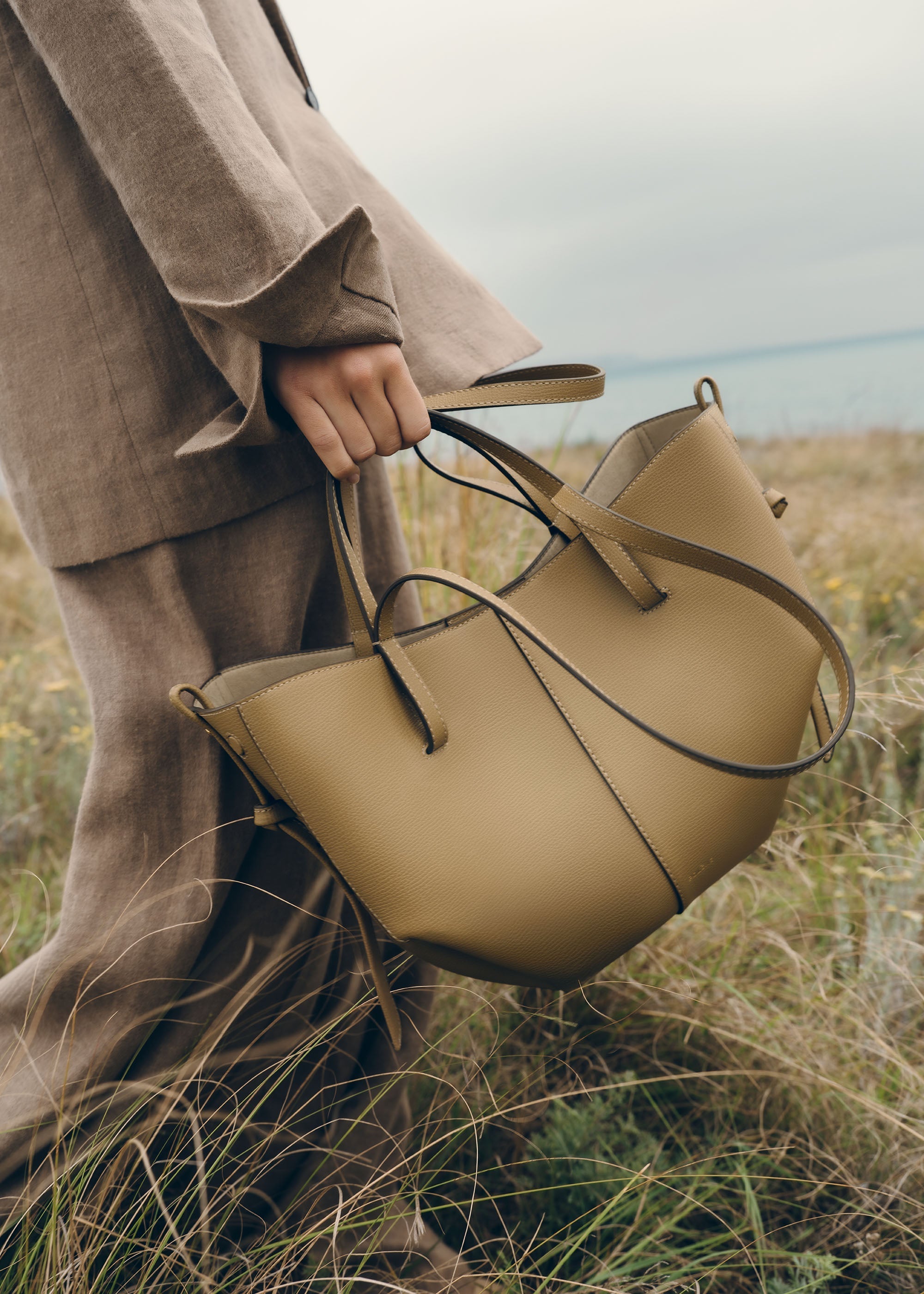 Polene Cyme Mini Textured Smoky Olive