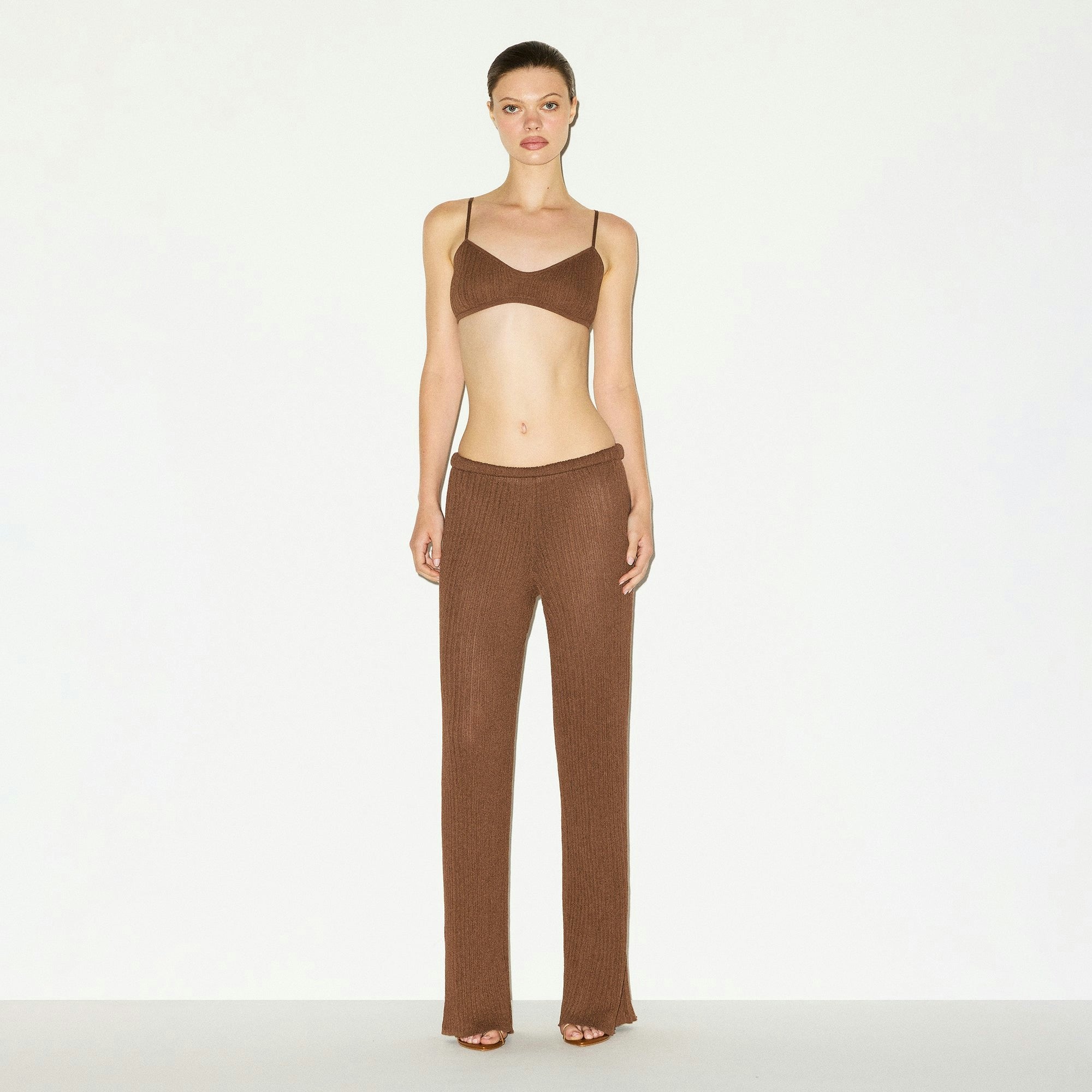 SHEER KNIT STRAIGHT LEG PANT