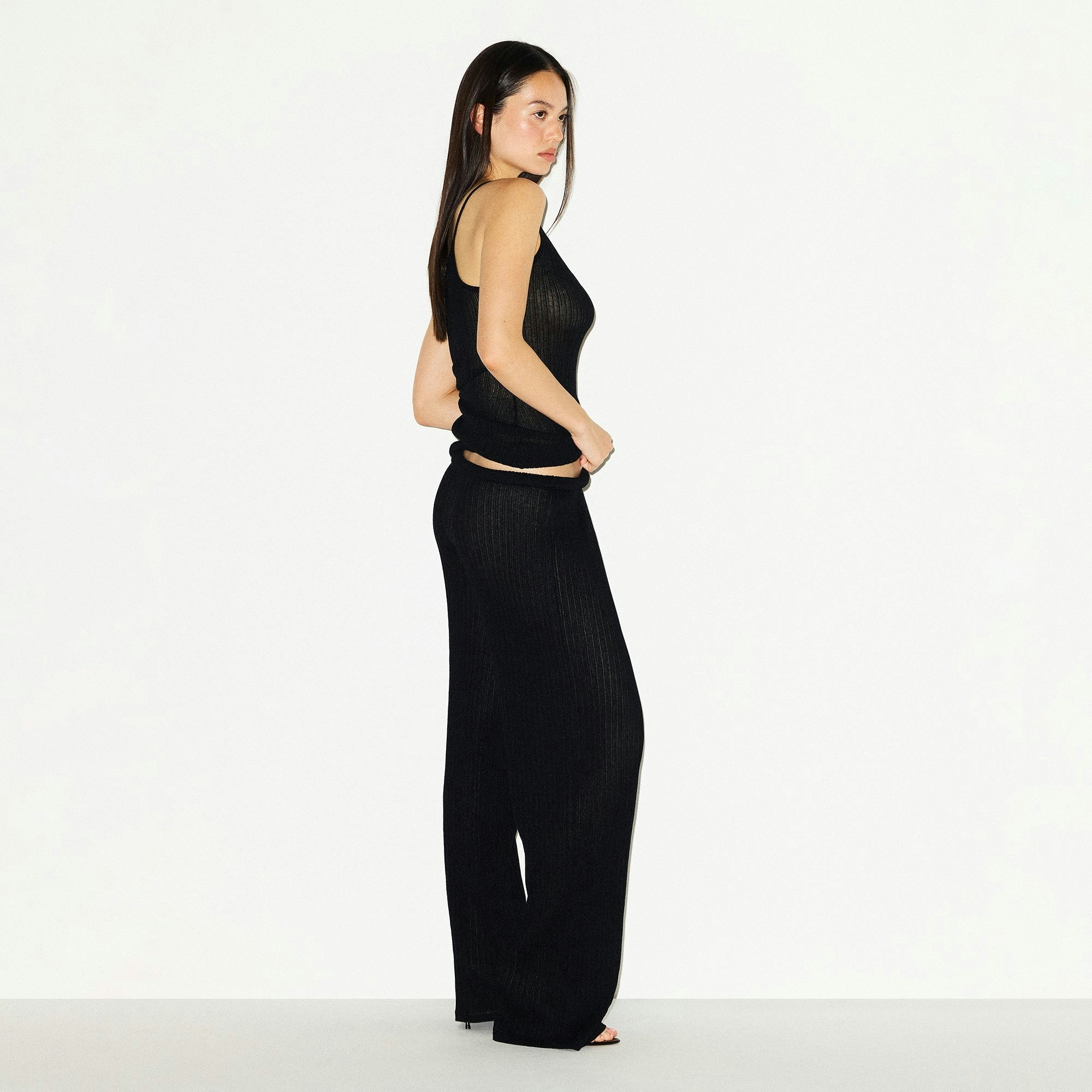 SHEER KNIT STRAIGHT LEG PANT