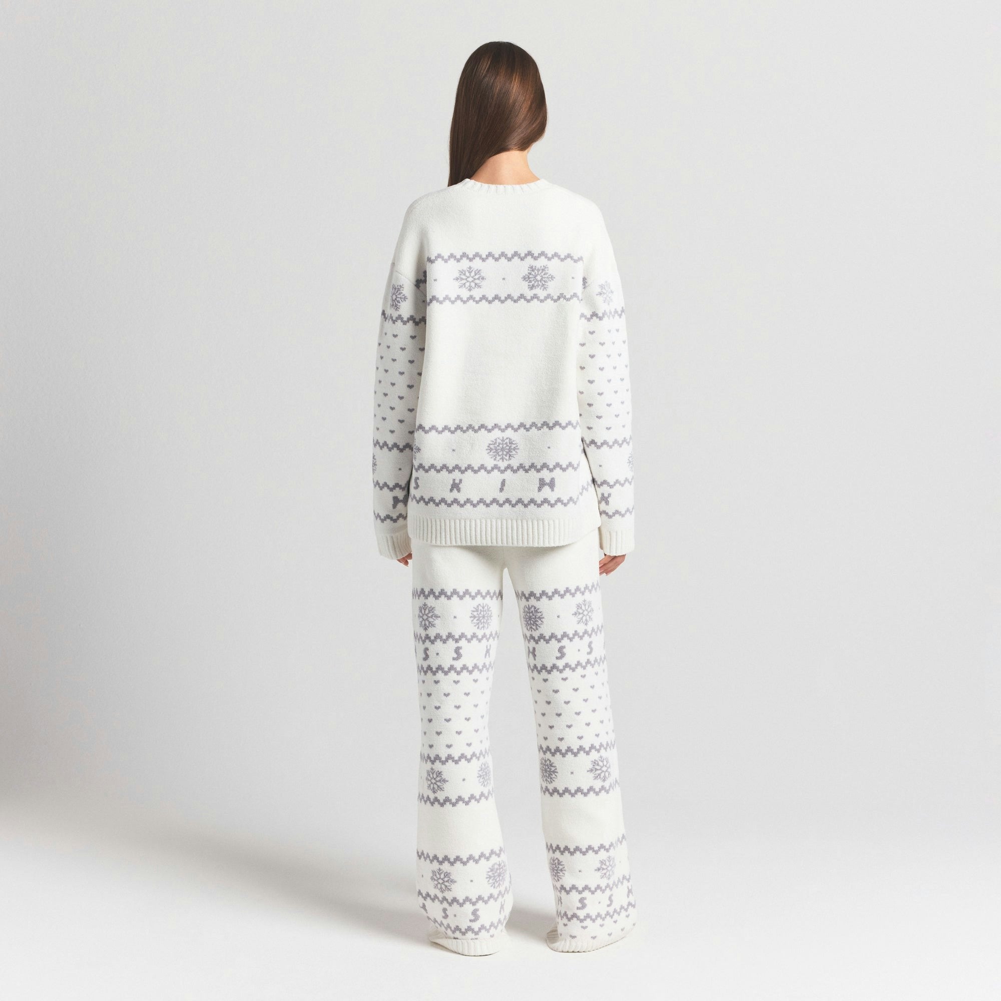 Skims Cozy Light Pant Marble Heart Fair Isle
