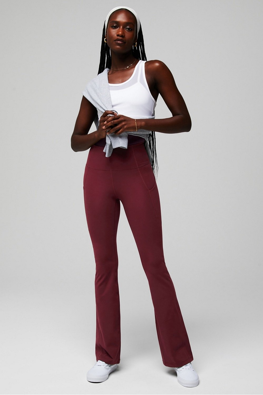 Fabletics Oasis PureLuxe High-Waisted Pocketed Kick Flare