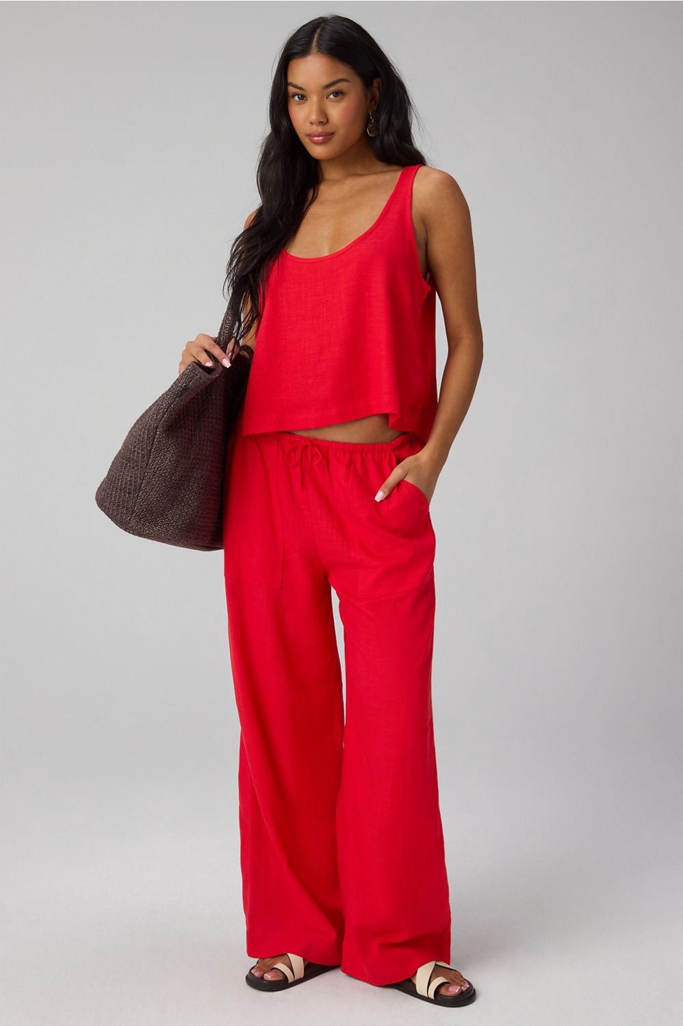 Fabletics Lifestyle Linen Straight Leg Pant