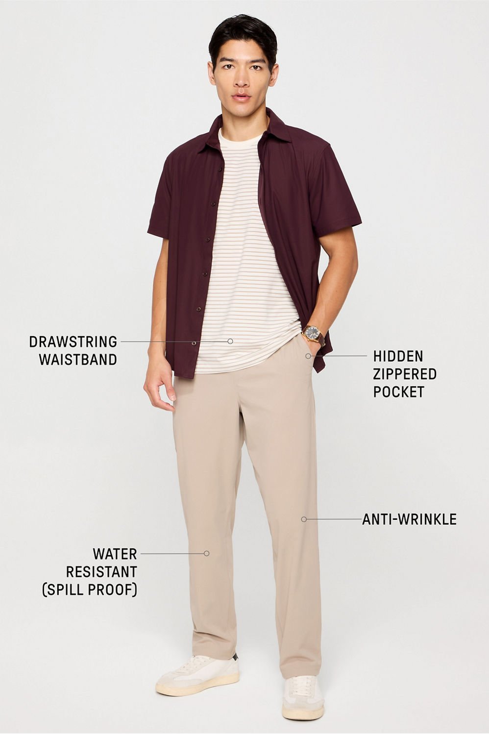 Fabletics The Don Straight Leg Pull-On Pant