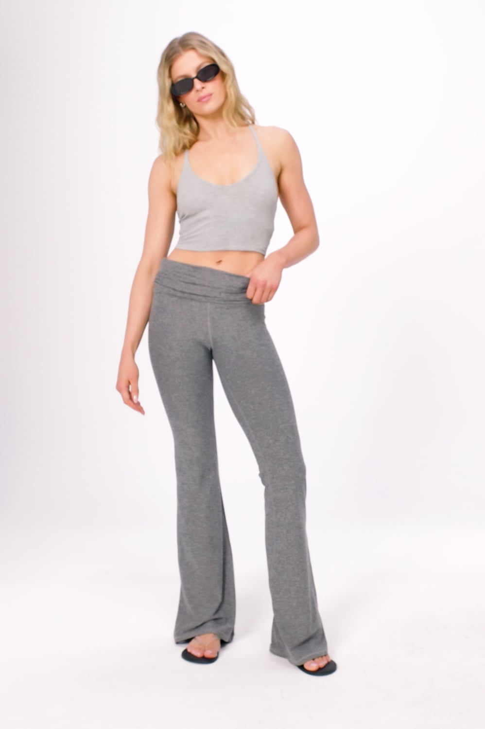 Fabletics Cloud Jersey Foldover Flare